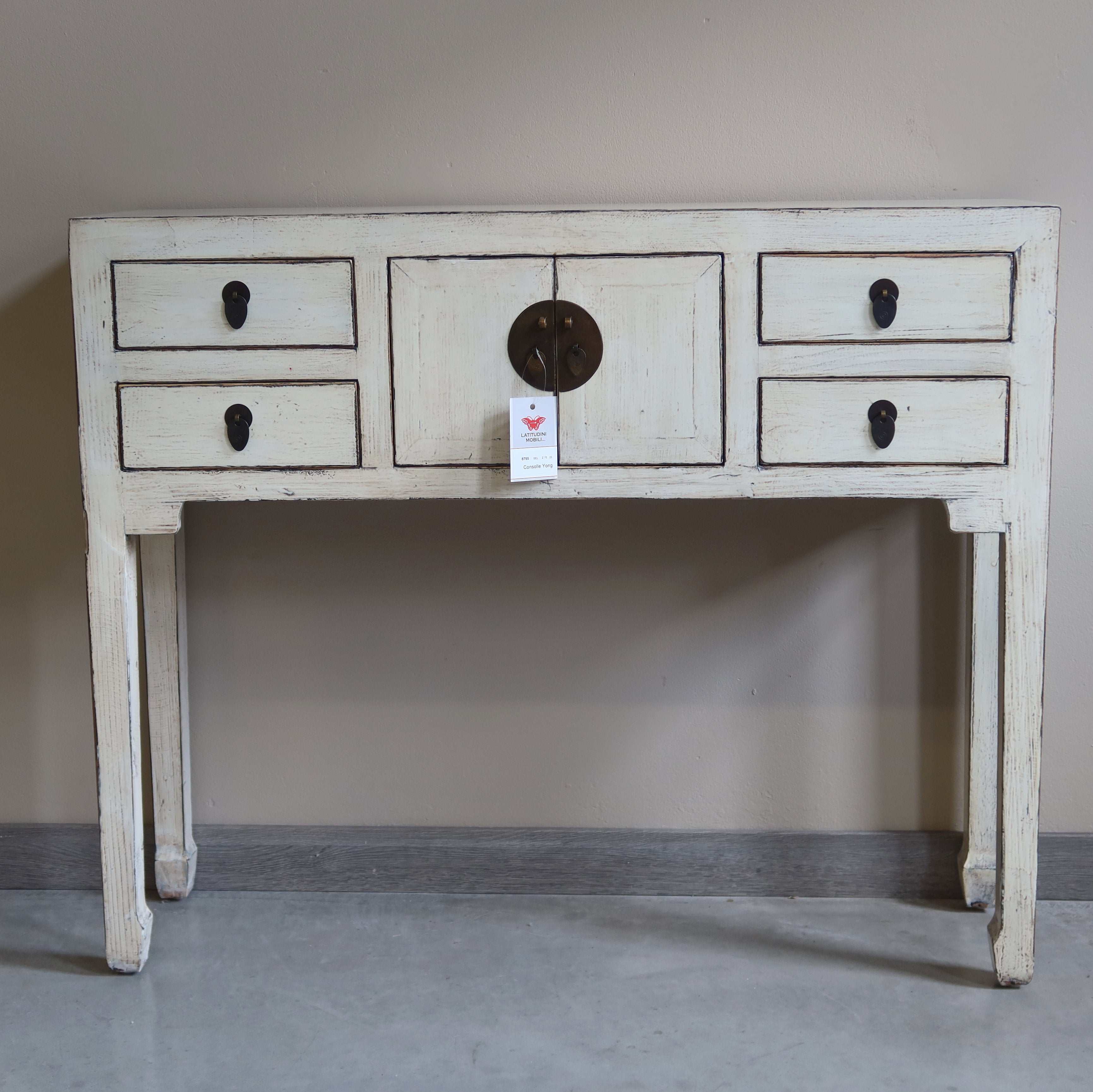 CONSOLLE CINESE LACCA BIANCA