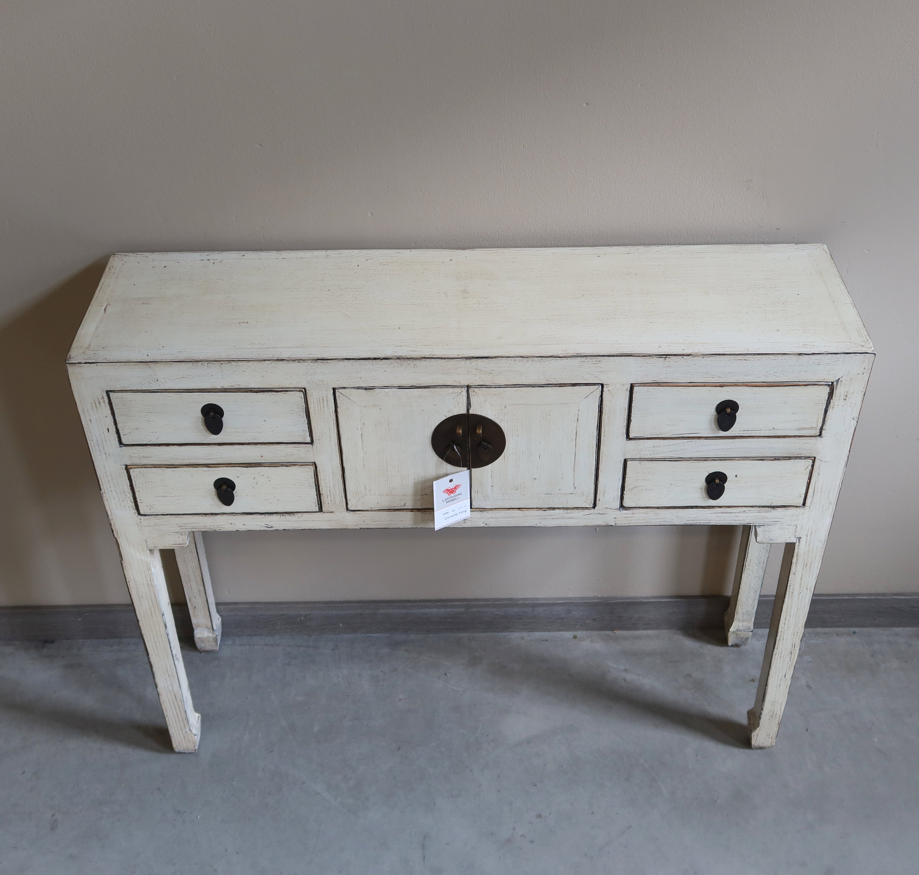 CONSOLLE CINESE LACCA BIANCA