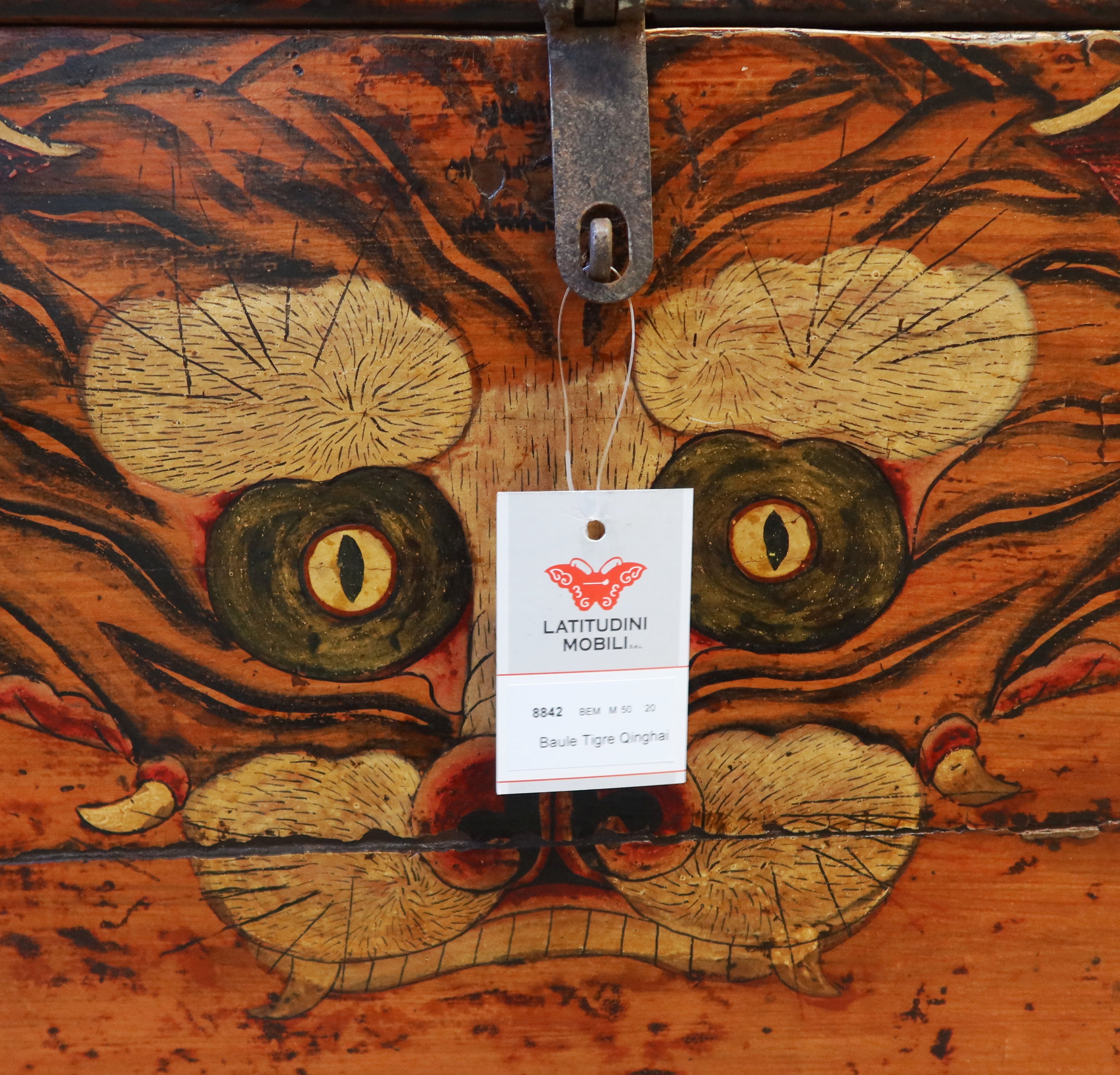 BAULE DEL QINGHAI CON DECORO TIGRE