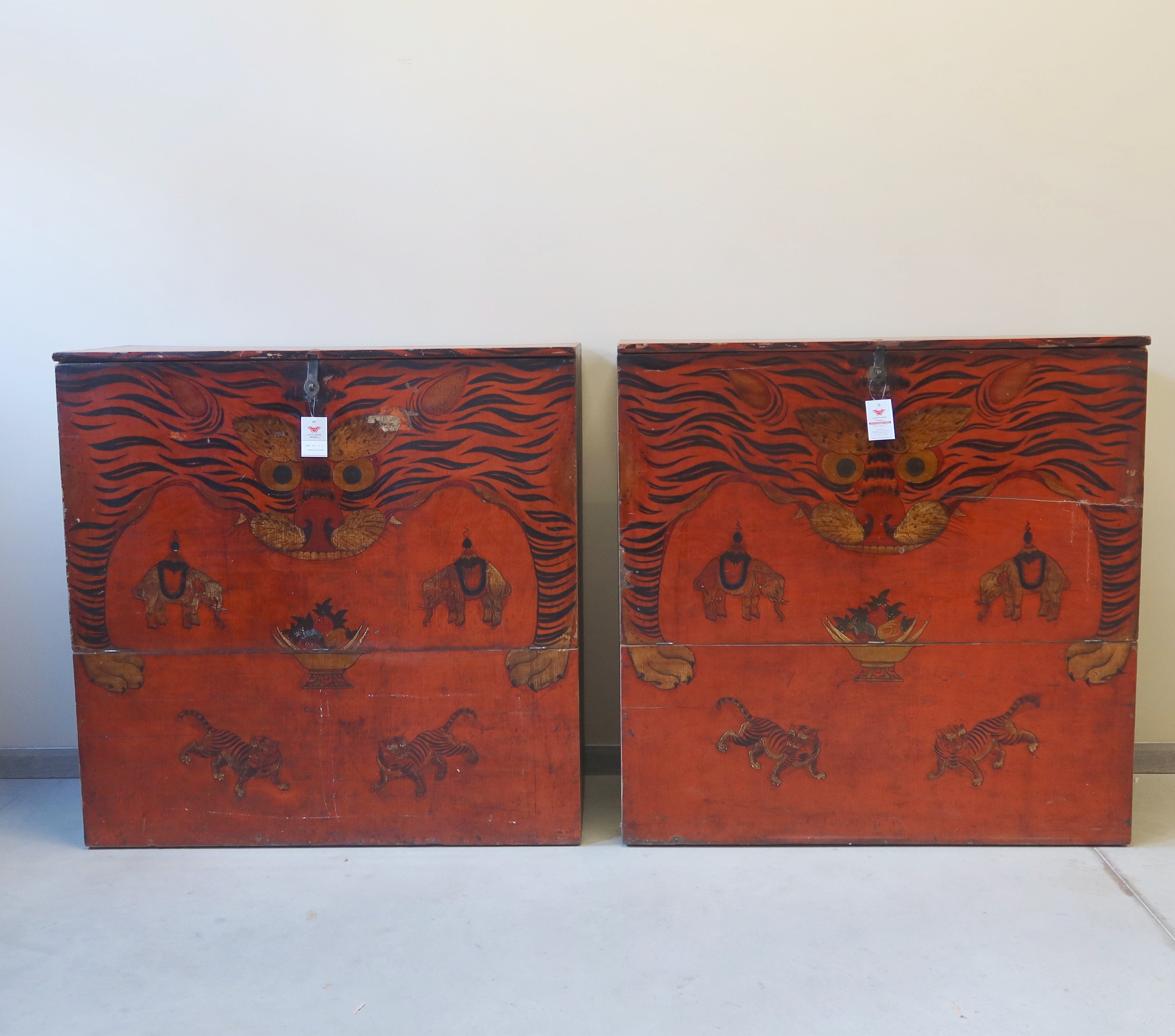 COPPIA MADIE DEL QINGHAI DECORO TIGRE