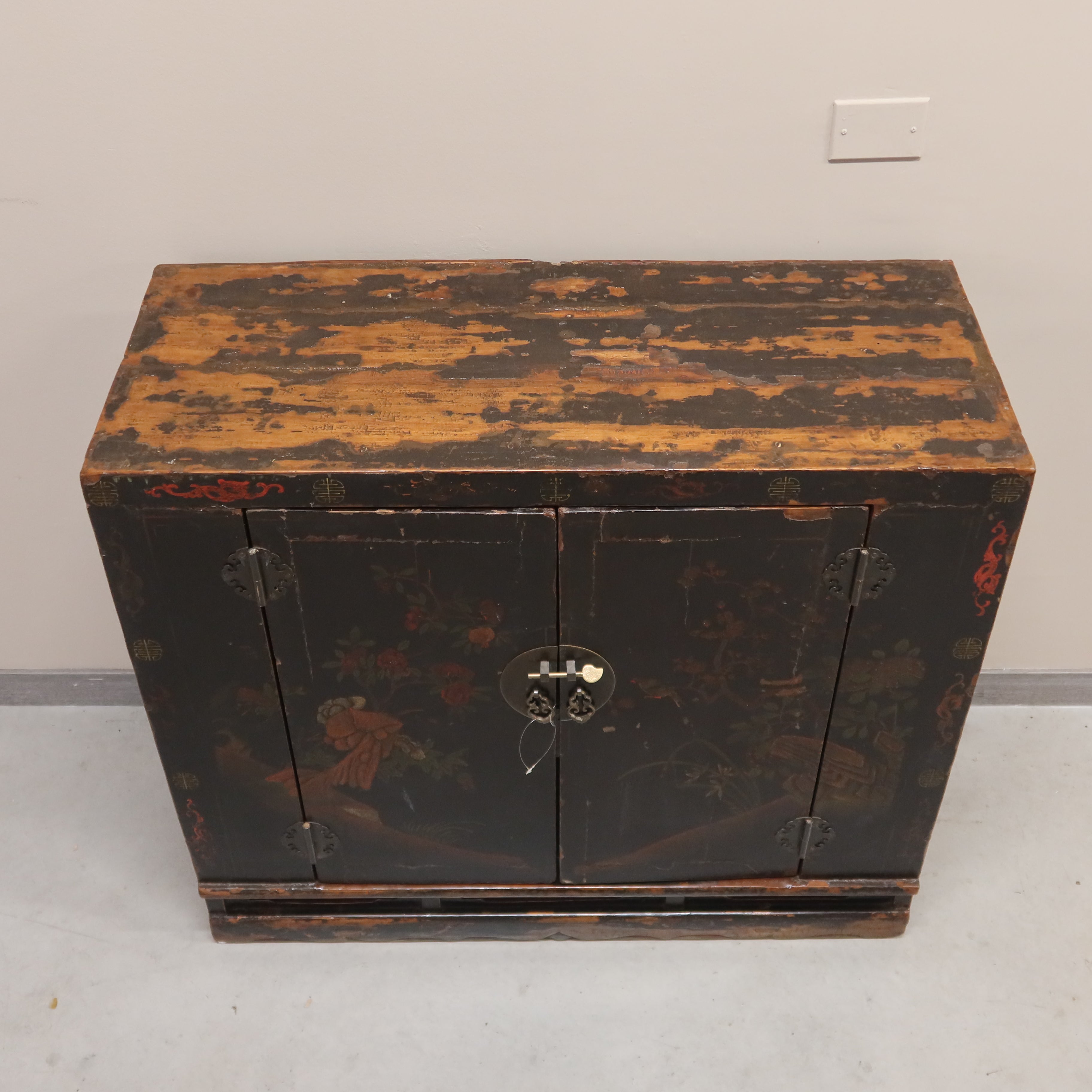 CREDENZA BOOKCASE SHANXI IN LACCA DECORATA