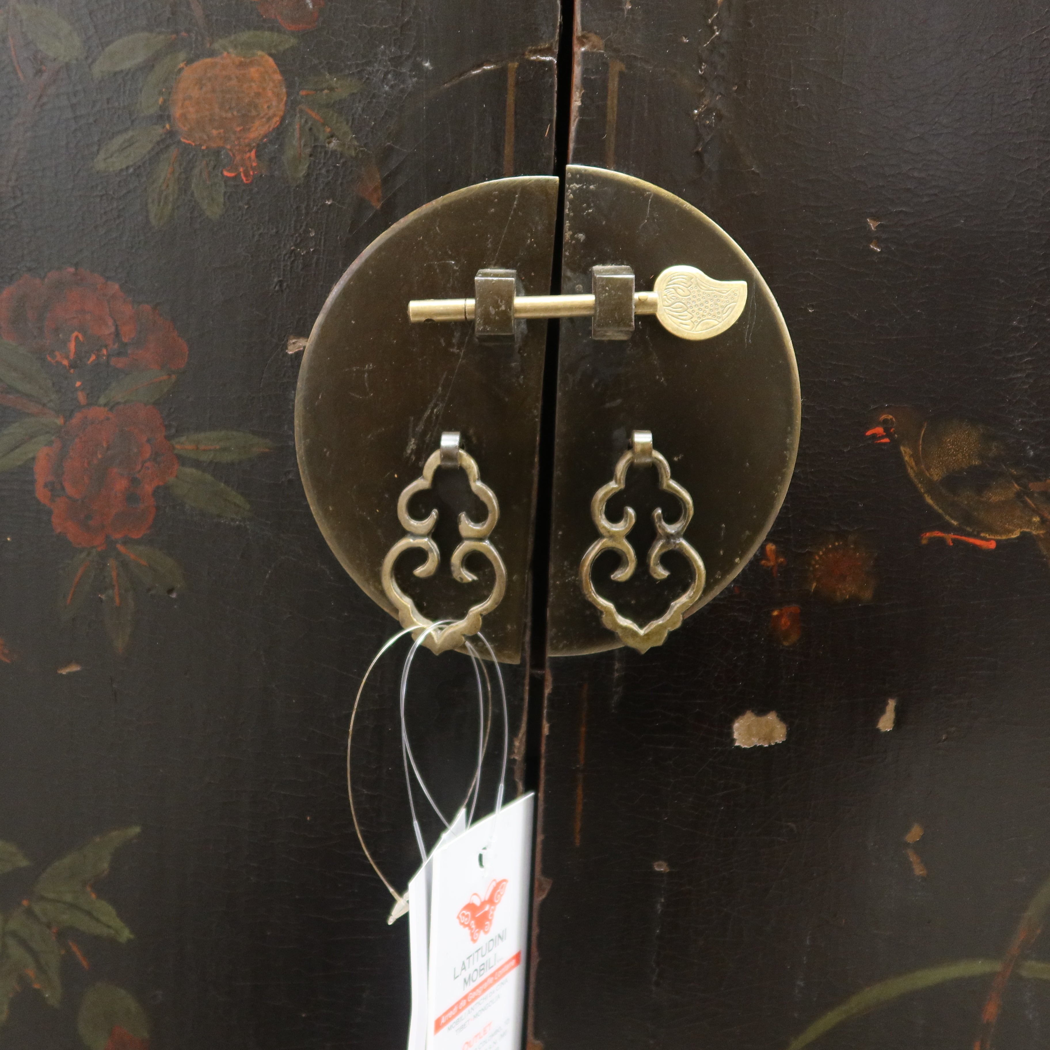 CREDENZA BOOKCASE SHANXI IN LACCA DECORATA