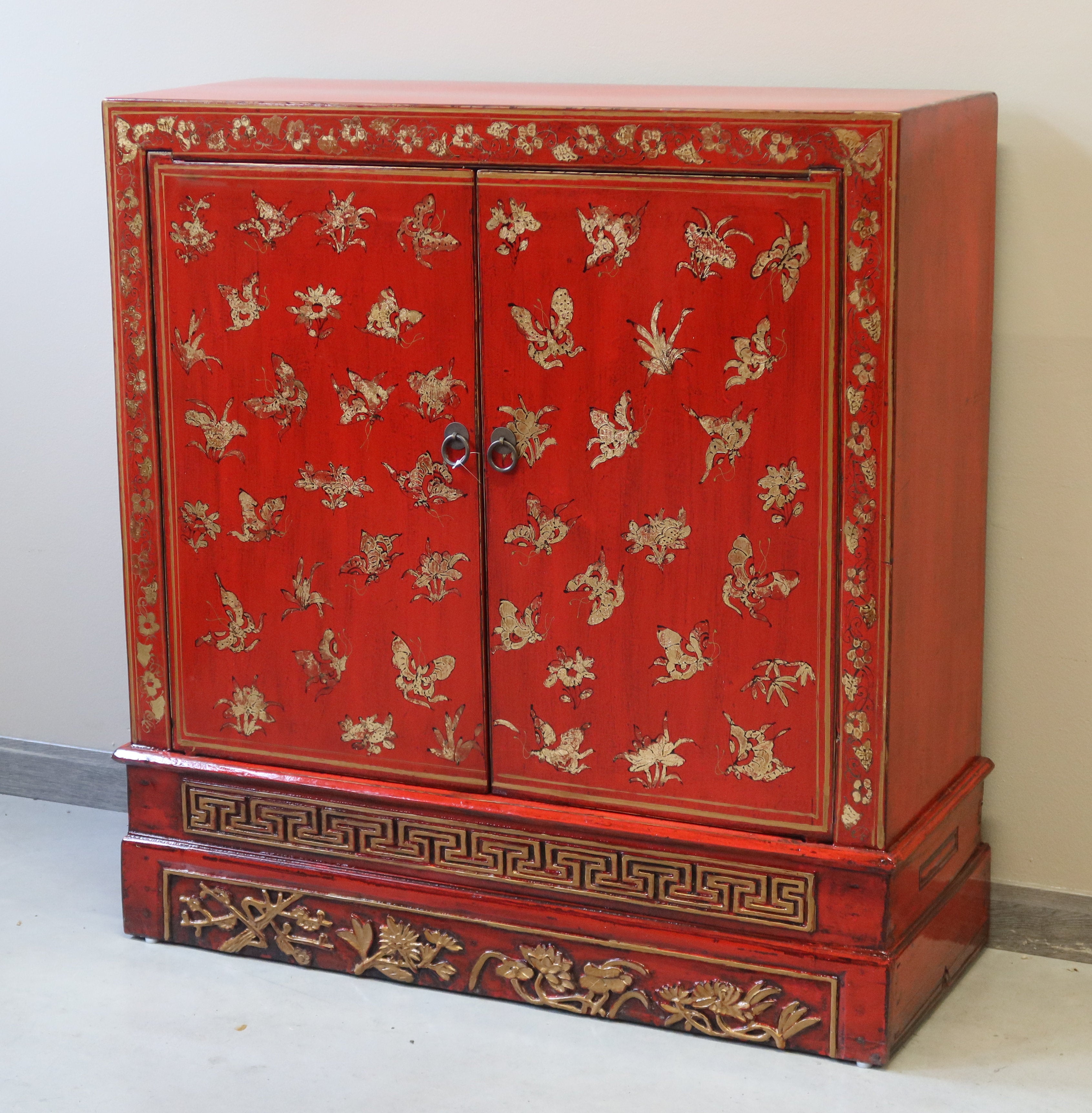 CREDENZINO BOOKCASE SHANXI IN LACCA DECORATA