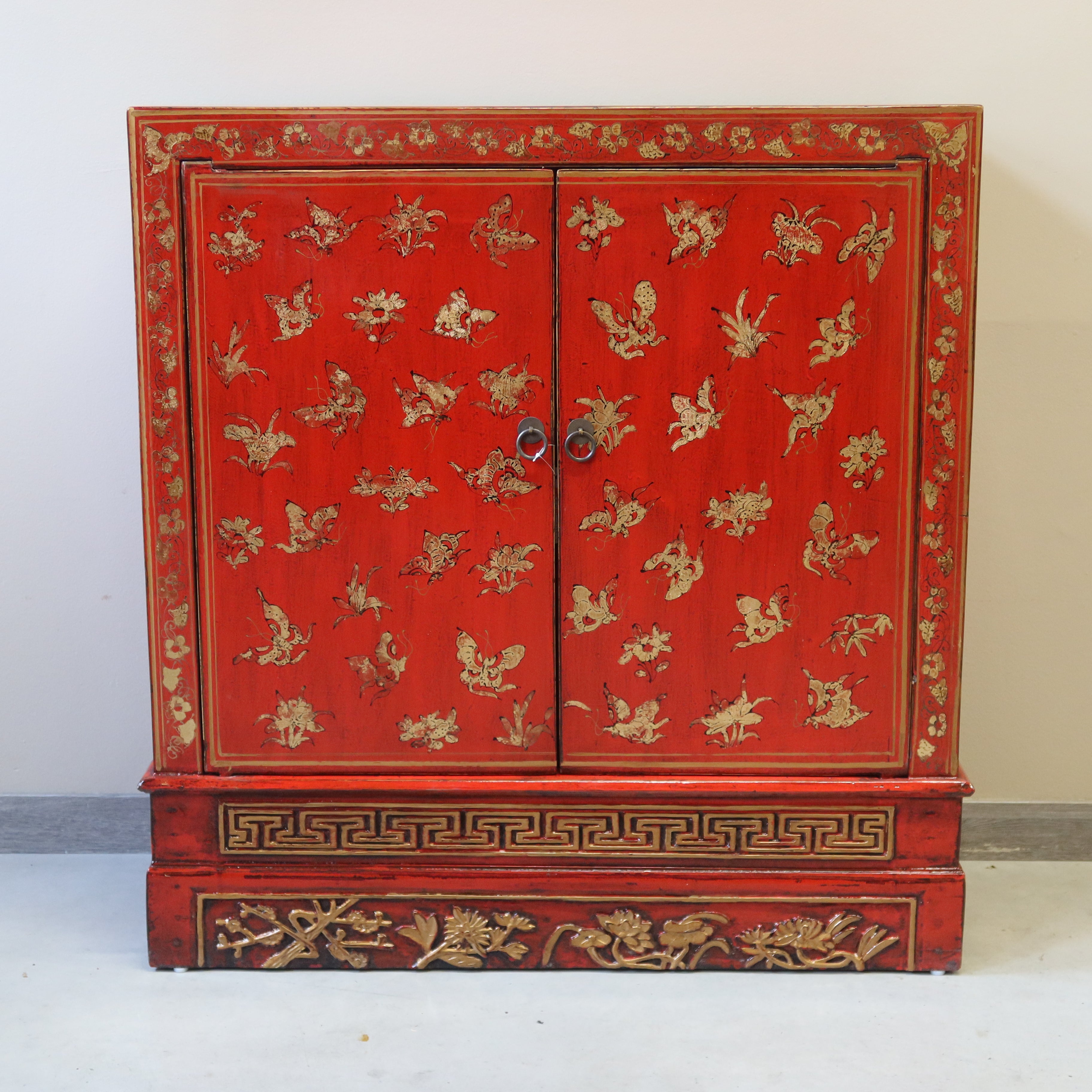 CREDENZINO BOOKCASE SHANXI IN LACCA DECORATA