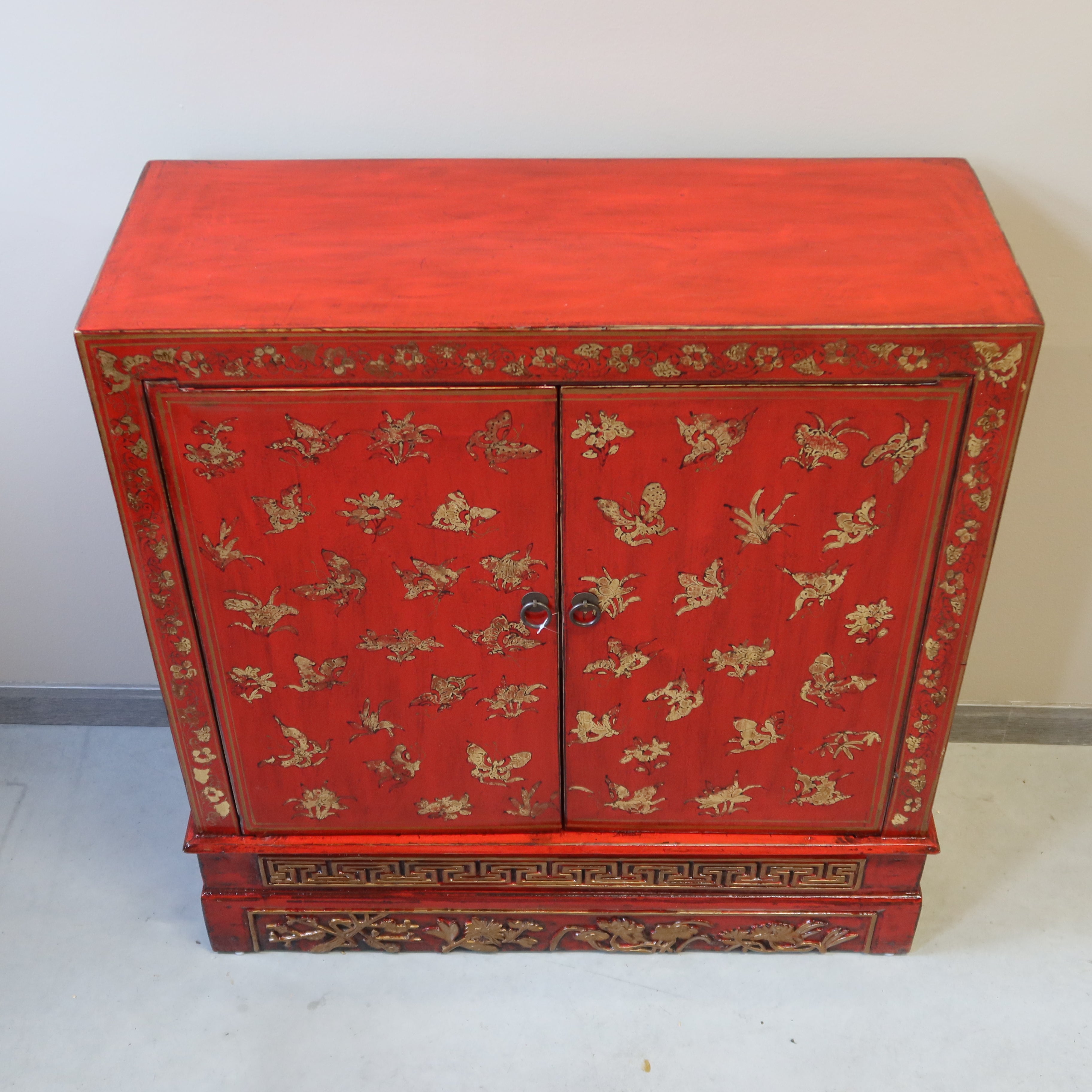 CREDENZINO BOOKCASE SHANXI IN LACCA DECORATA