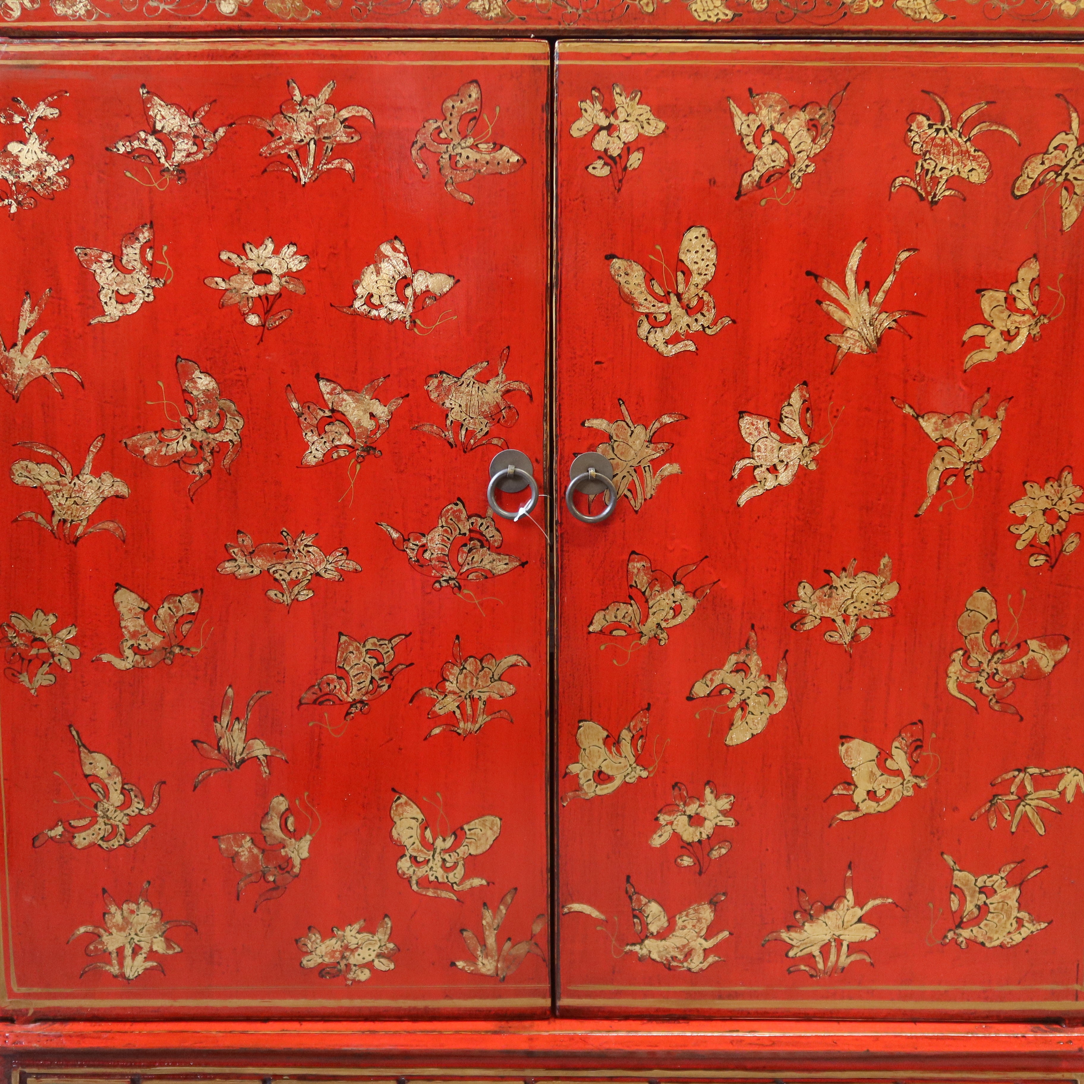 CREDENZINO BOOKCASE SHANXI IN LACCA DECORATA