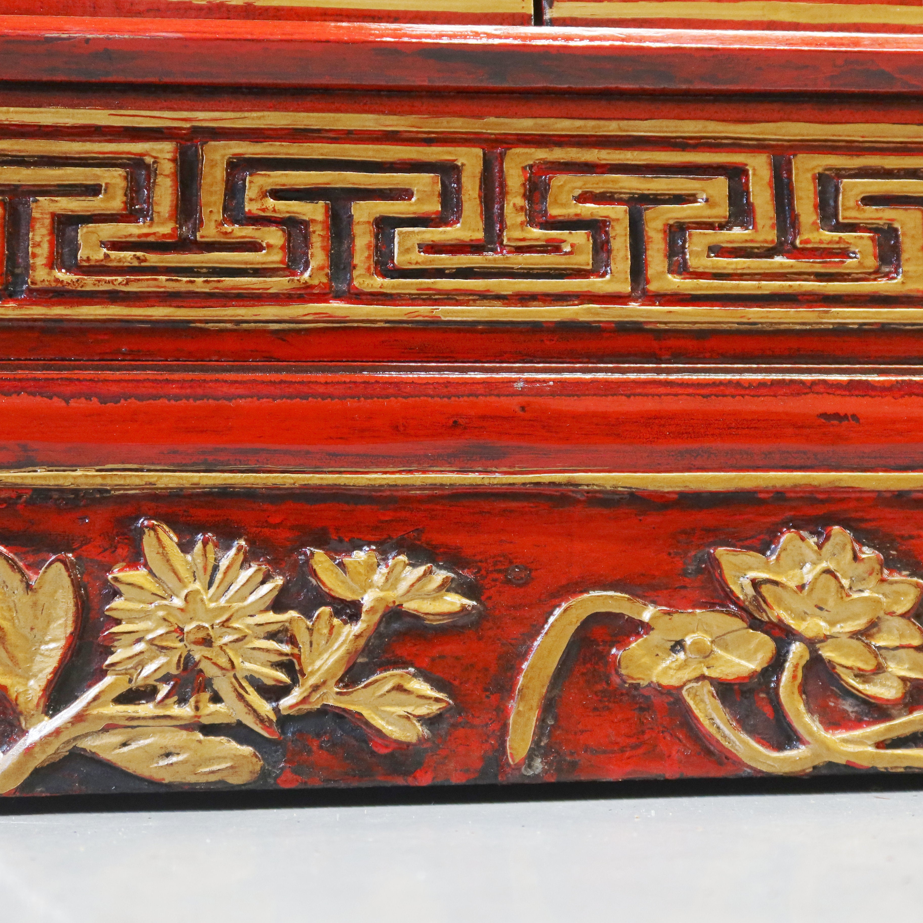 CREDENZINO BOOKCASE SHANXI IN LACCA DECORATA