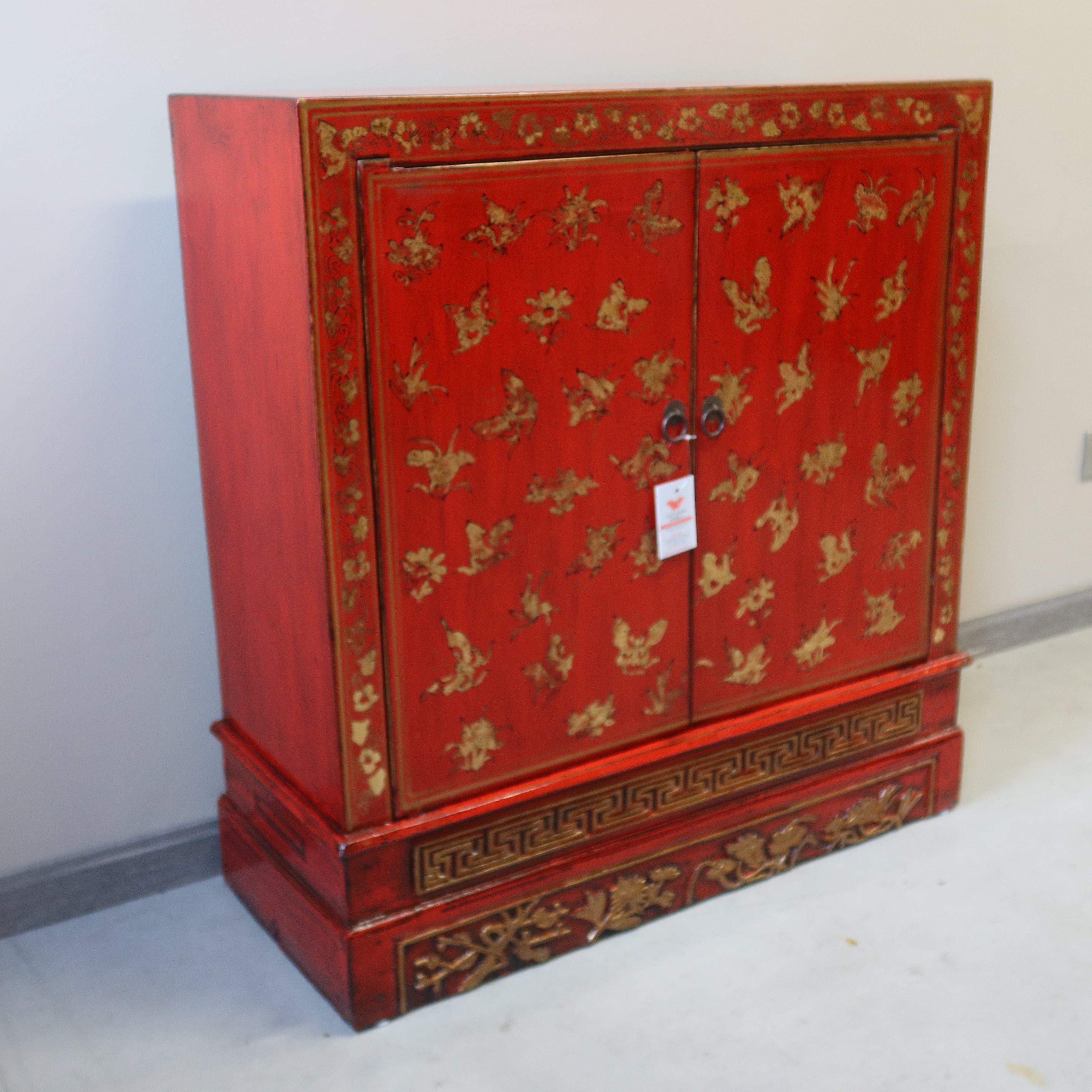 CREDENZINO BOOKCASE SHANXI IN LACCA DECORATA