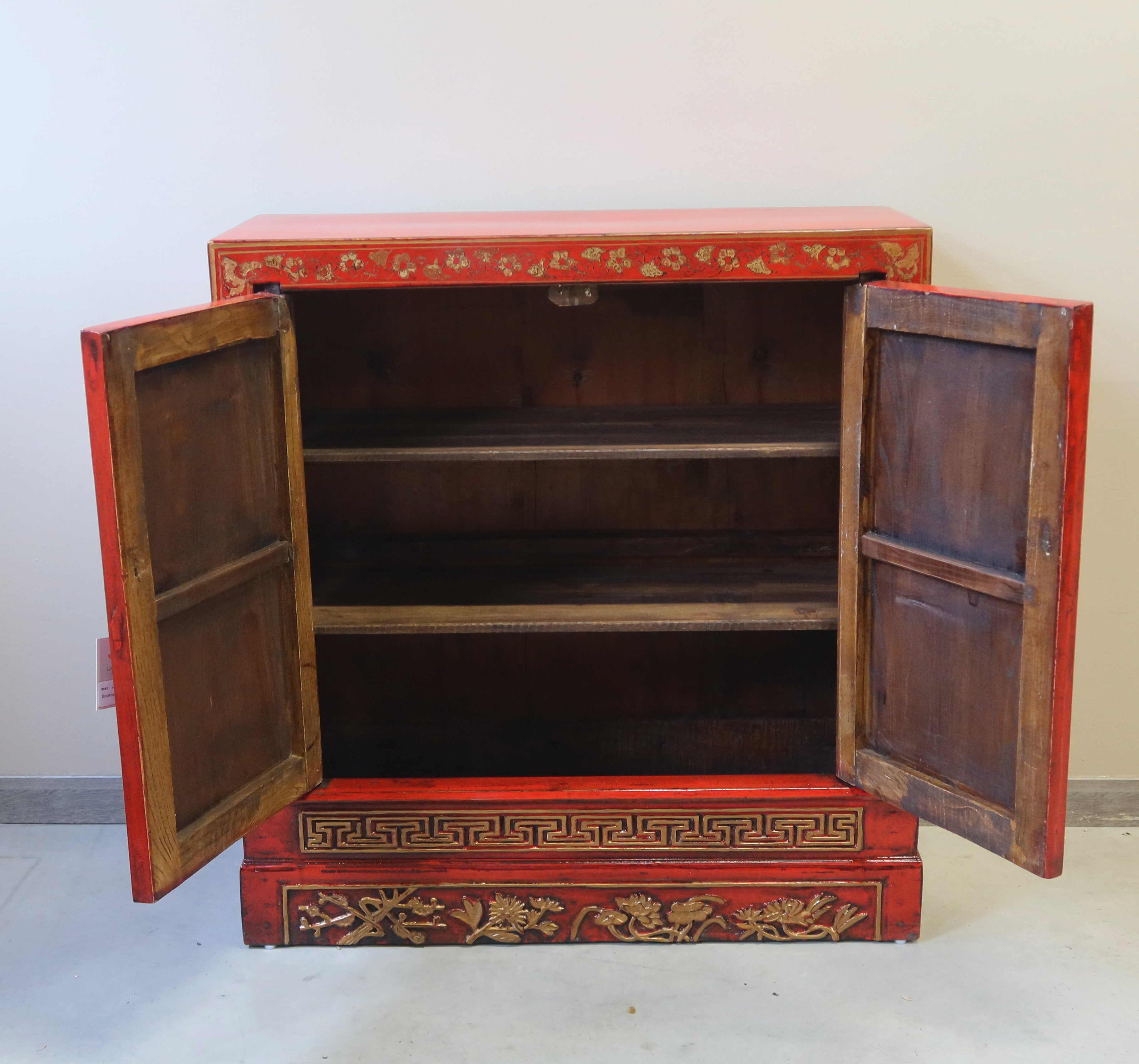 CREDENZINO BOOKCASE SHANXI IN LACCA DECORATA