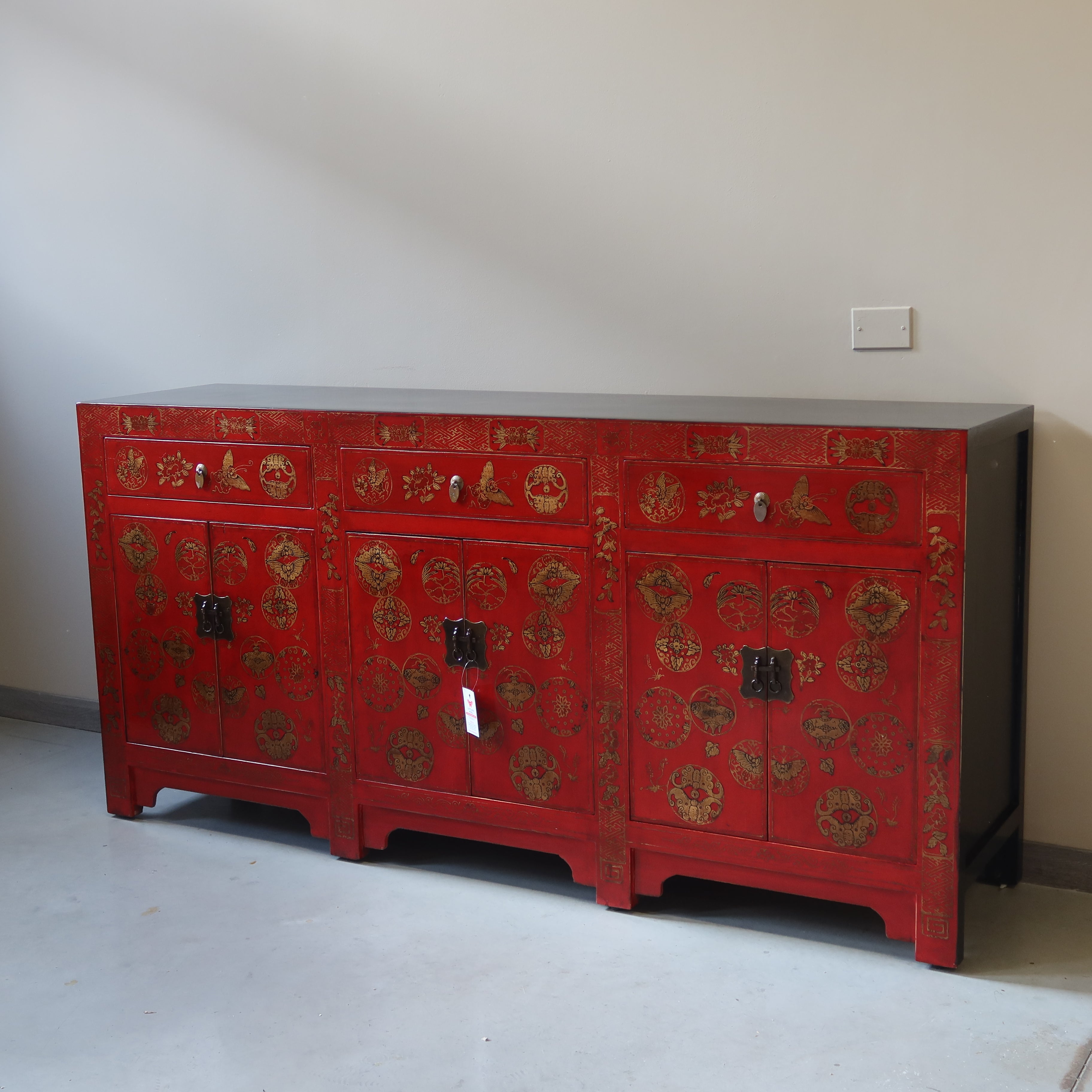 CREDENZA CINESE DI SHANXI TRIPLO VANO
