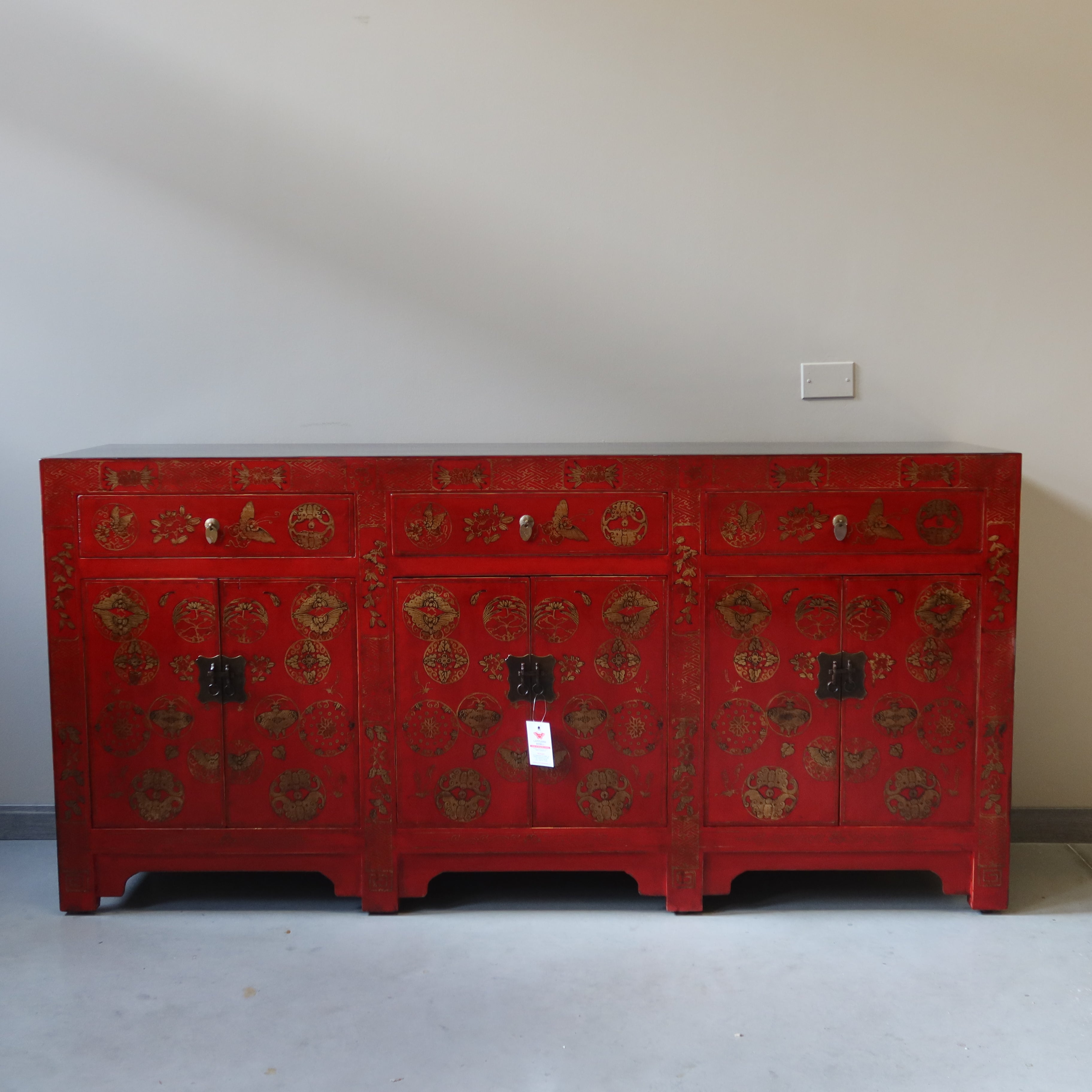 CREDENZA CINESE DI SHANXI TRIPLO VANO