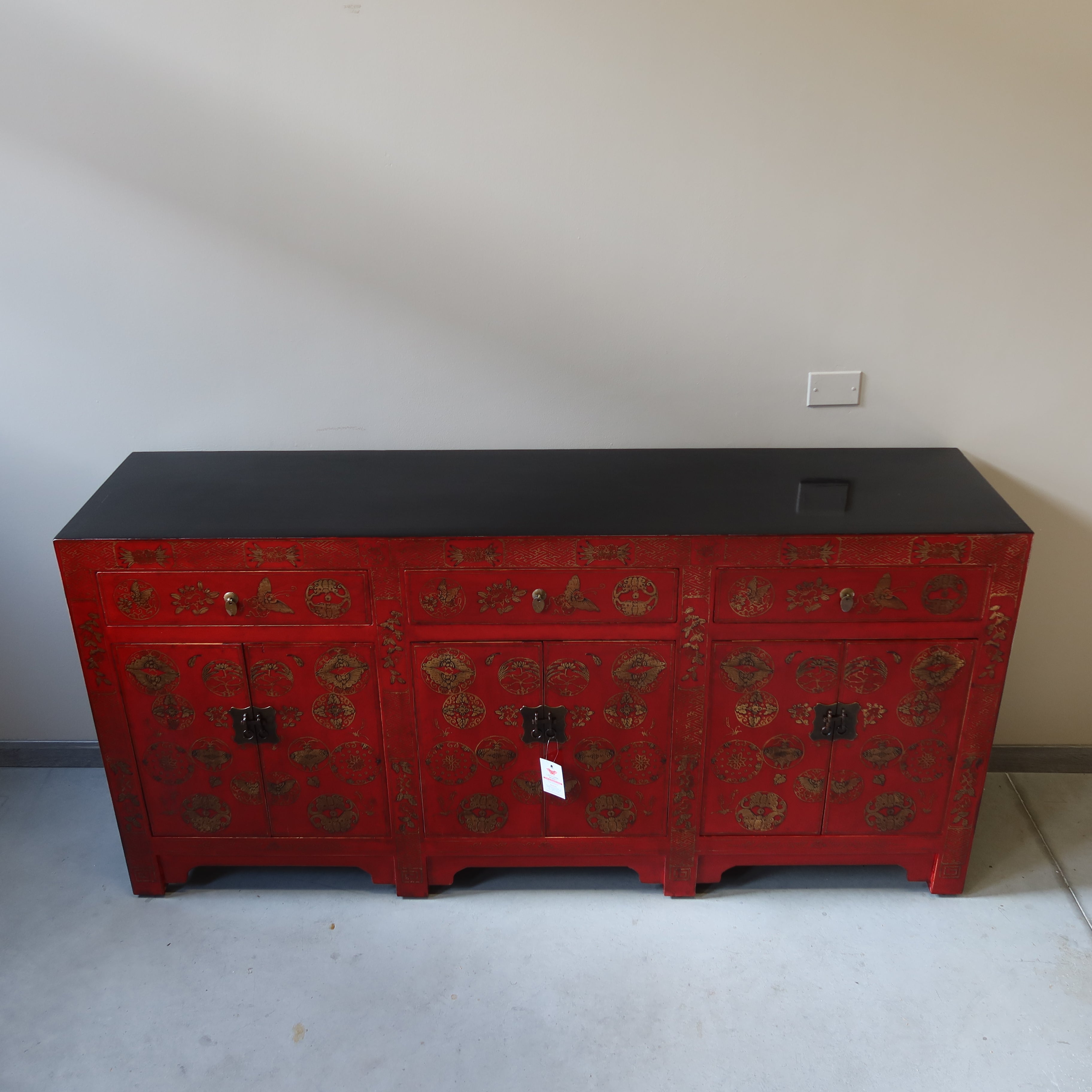 CREDENZA CINESE DI SHANXI TRIPLO VANO