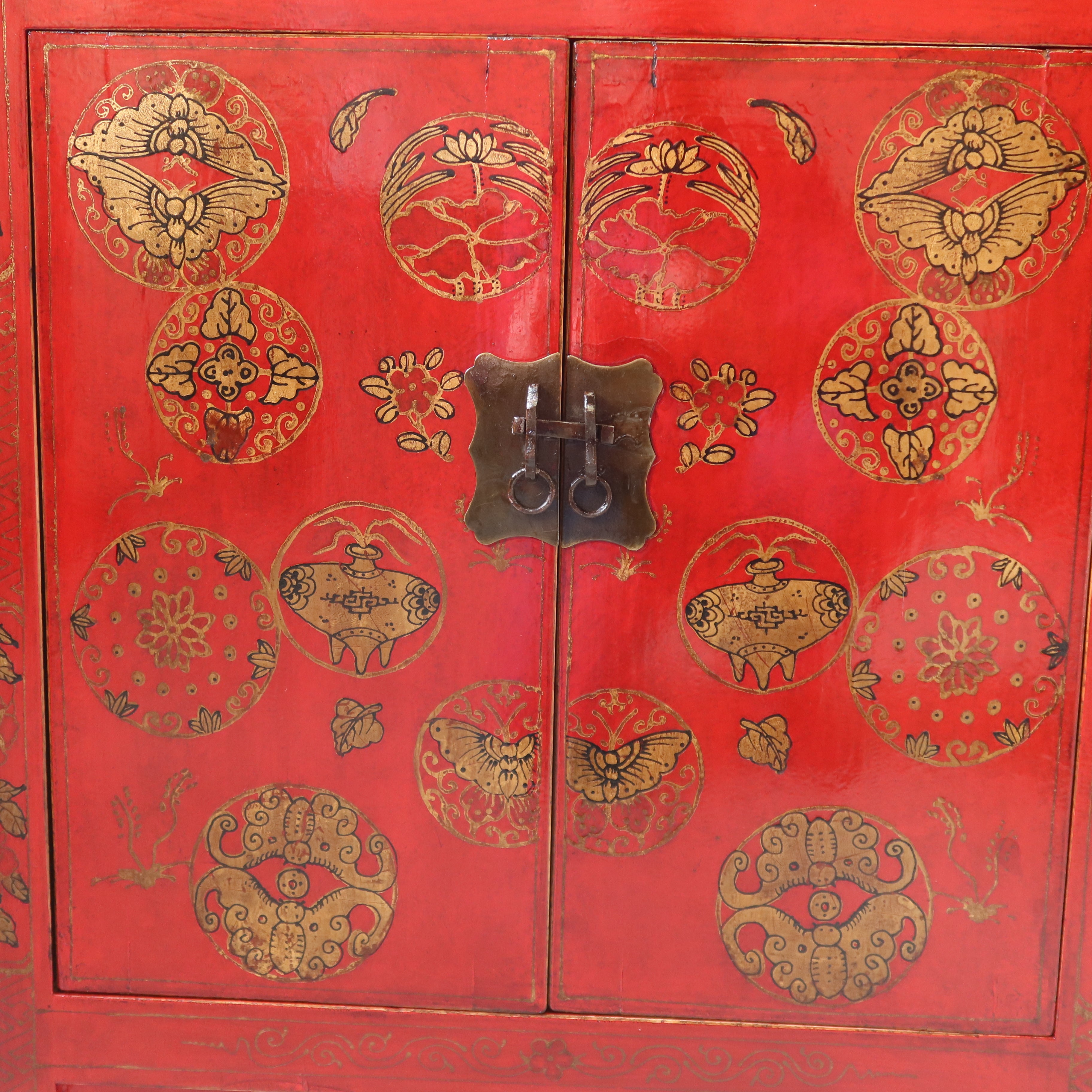 CREDENZA CINESE DI SHANXI TRIPLO VANO