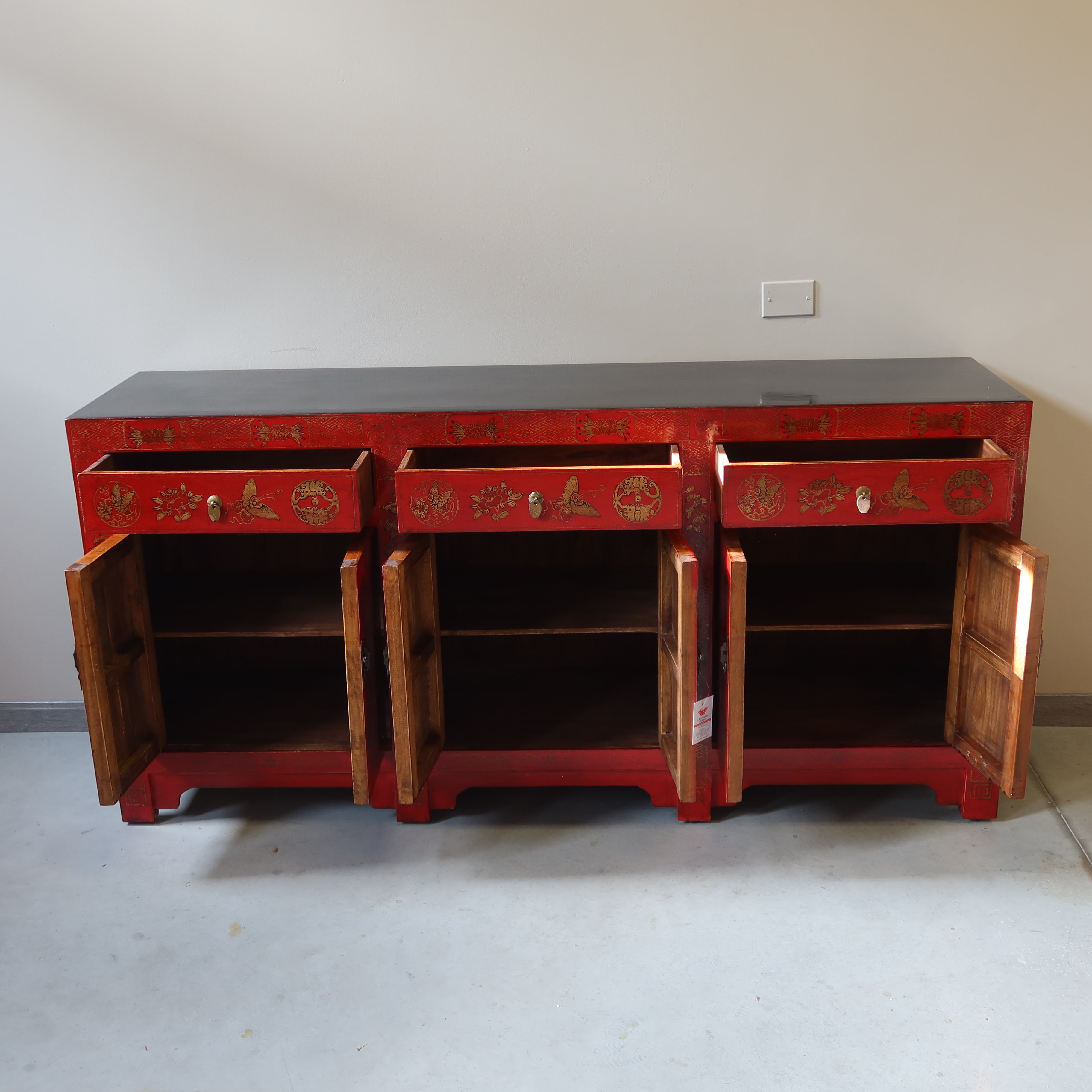 CREDENZA CINESE DI SHANXI TRIPLO VANO