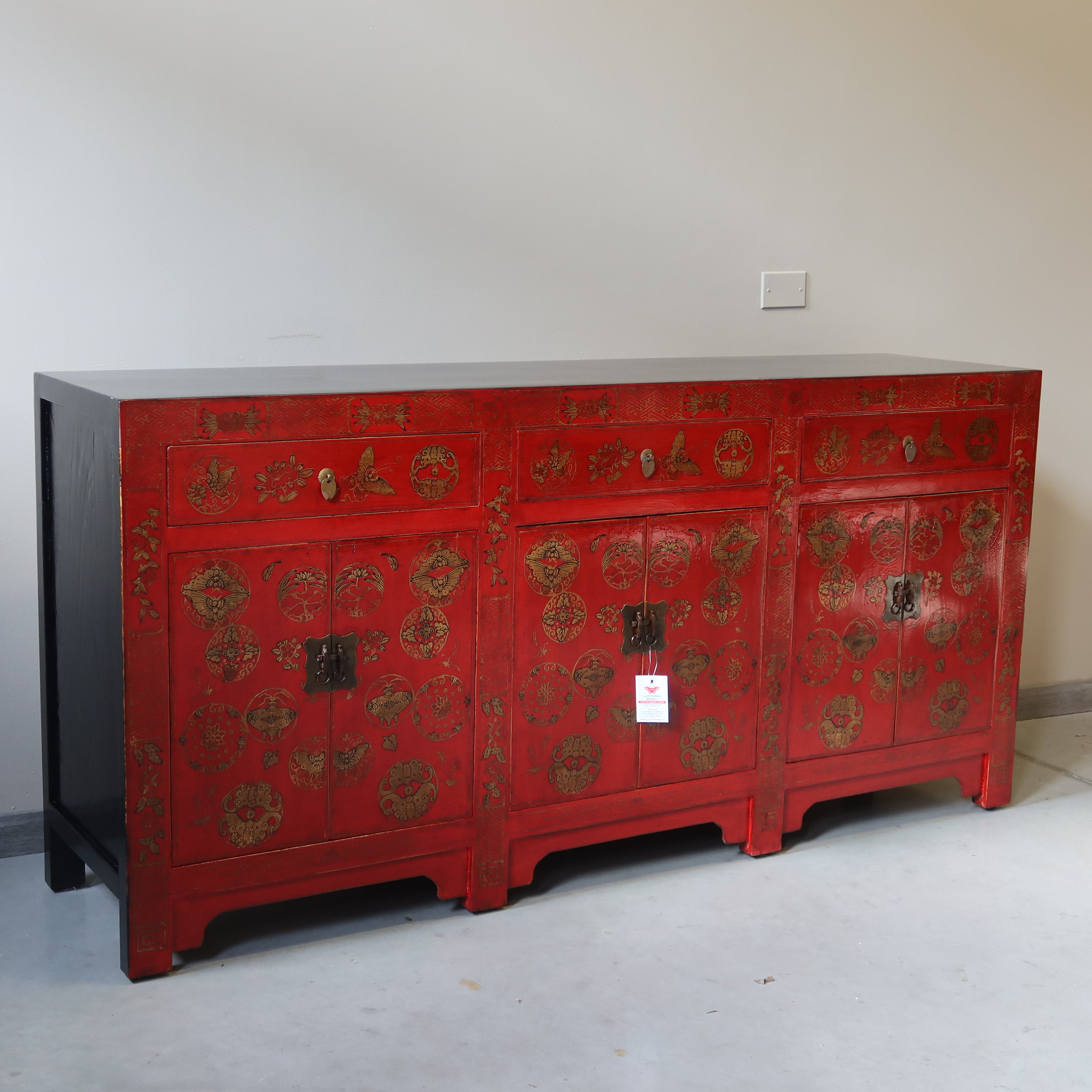 CREDENZA CINESE DI SHANXI TRIPLO VANO