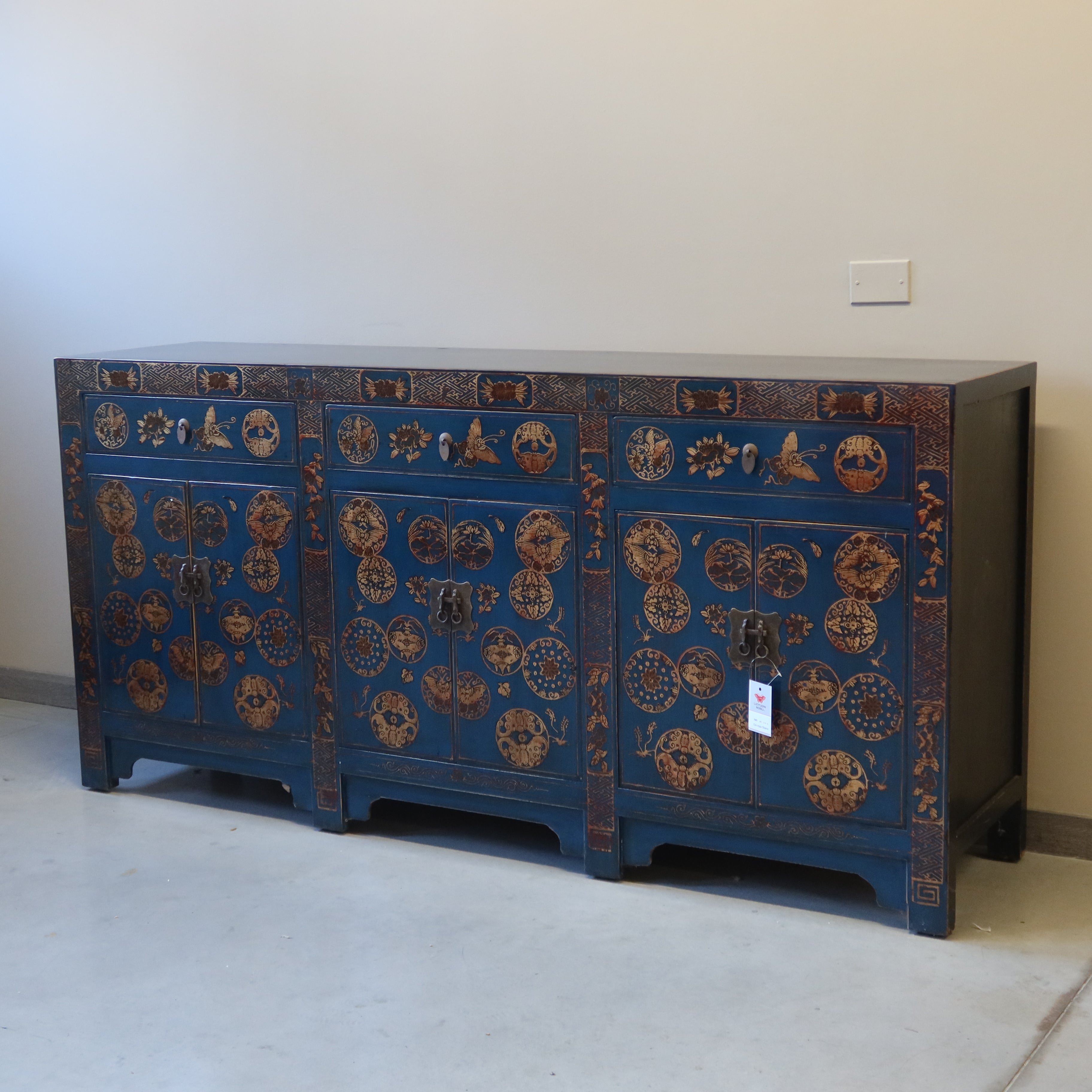 CREDENZA CINESE DI SHANXI TRIPLO VANO