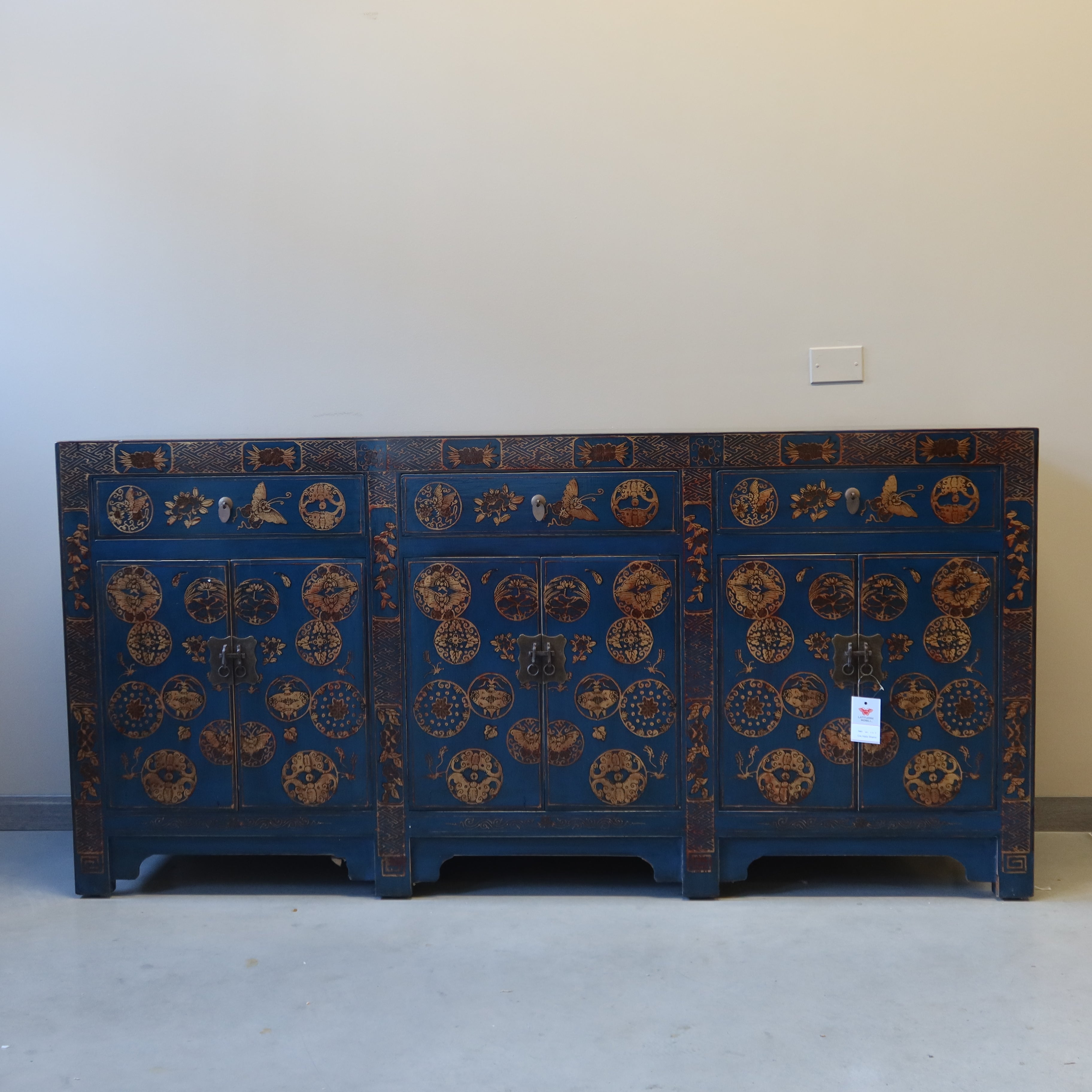 CREDENZA CINESE DI SHANXI TRIPLO VANO