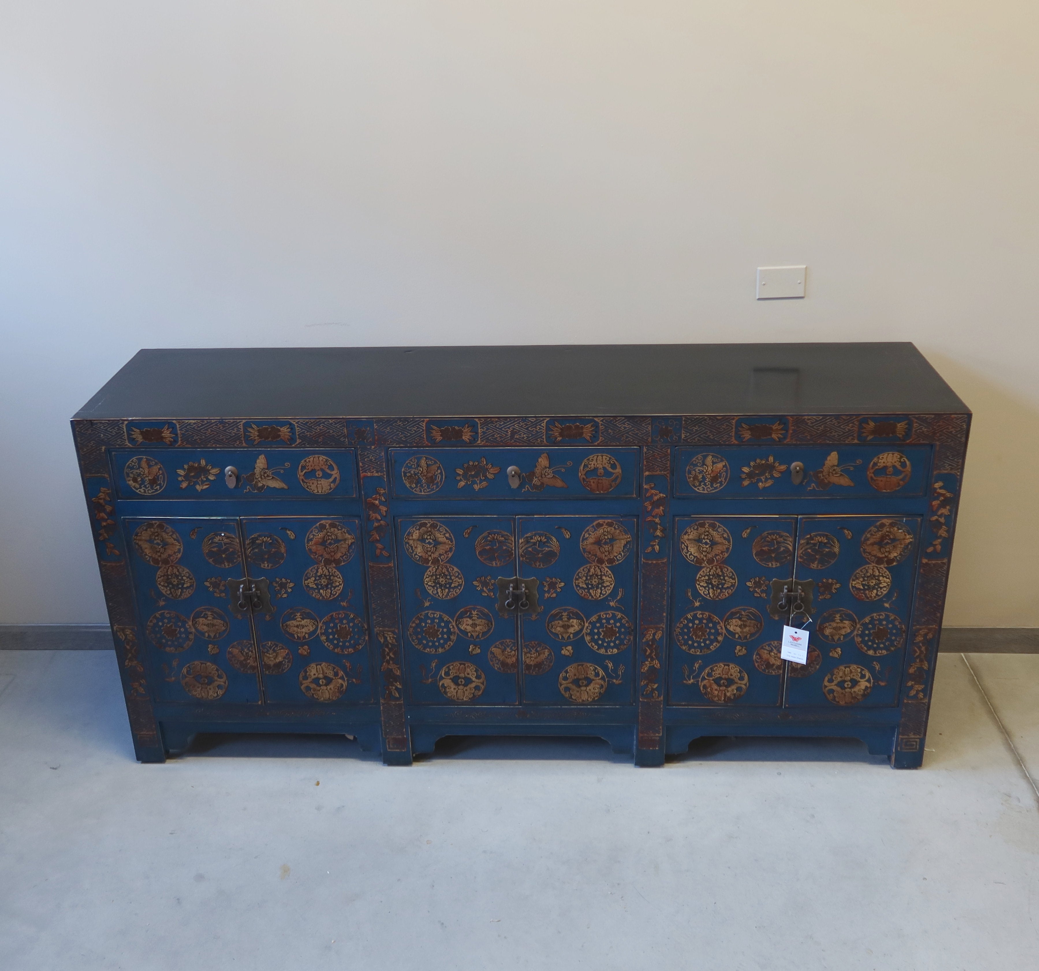 CREDENZA CINESE DI SHANXI TRIPLO VANO