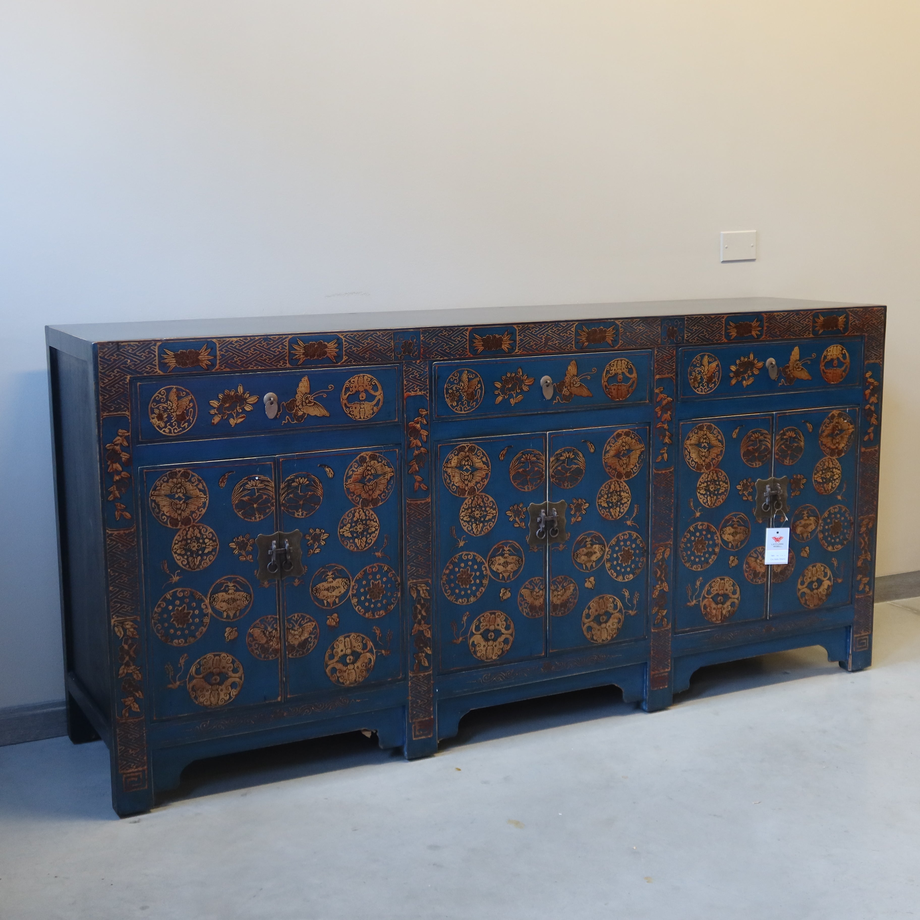 CREDENZA CINESE DI SHANXI TRIPLO VANO