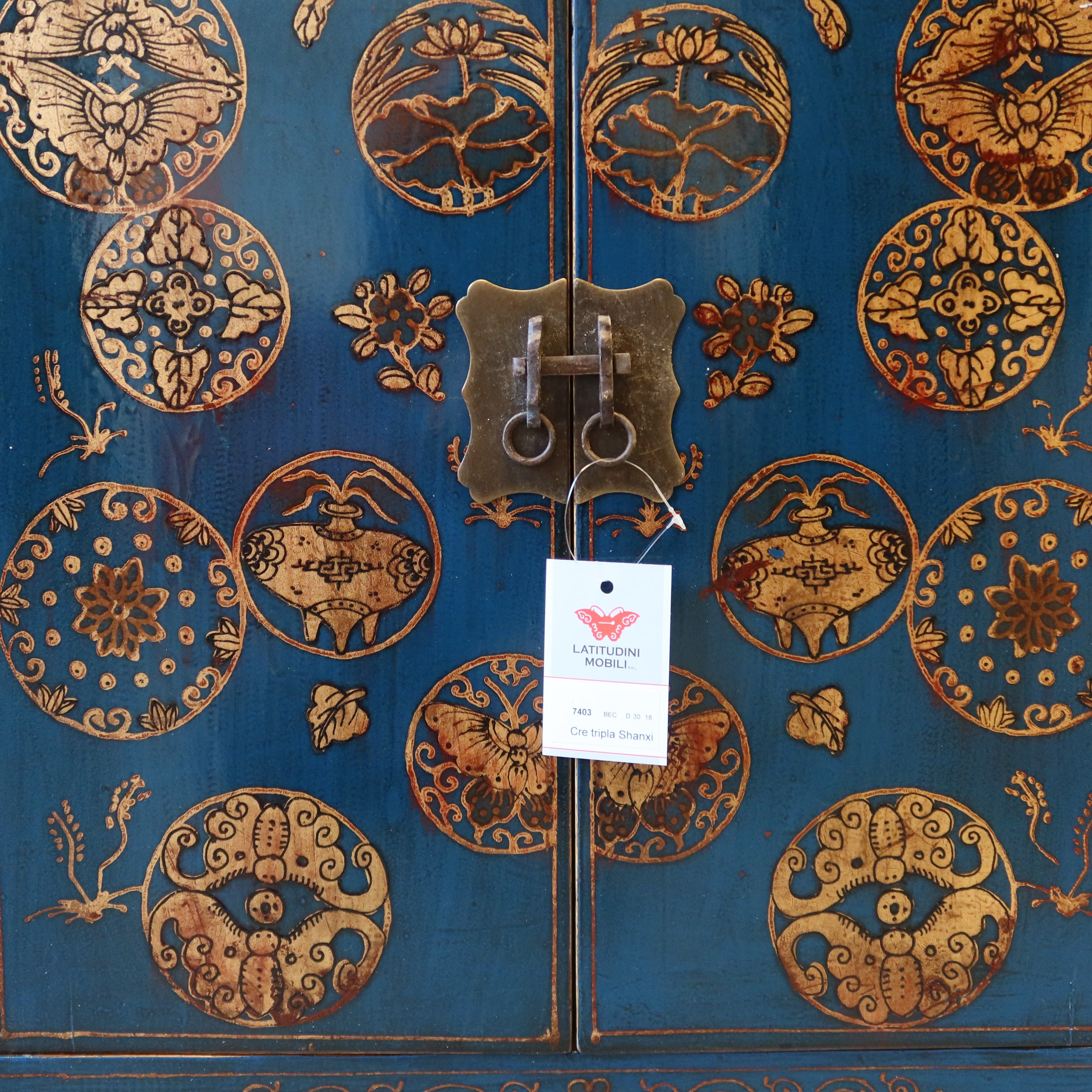 CREDENZA CINESE DI SHANXI TRIPLO VANO