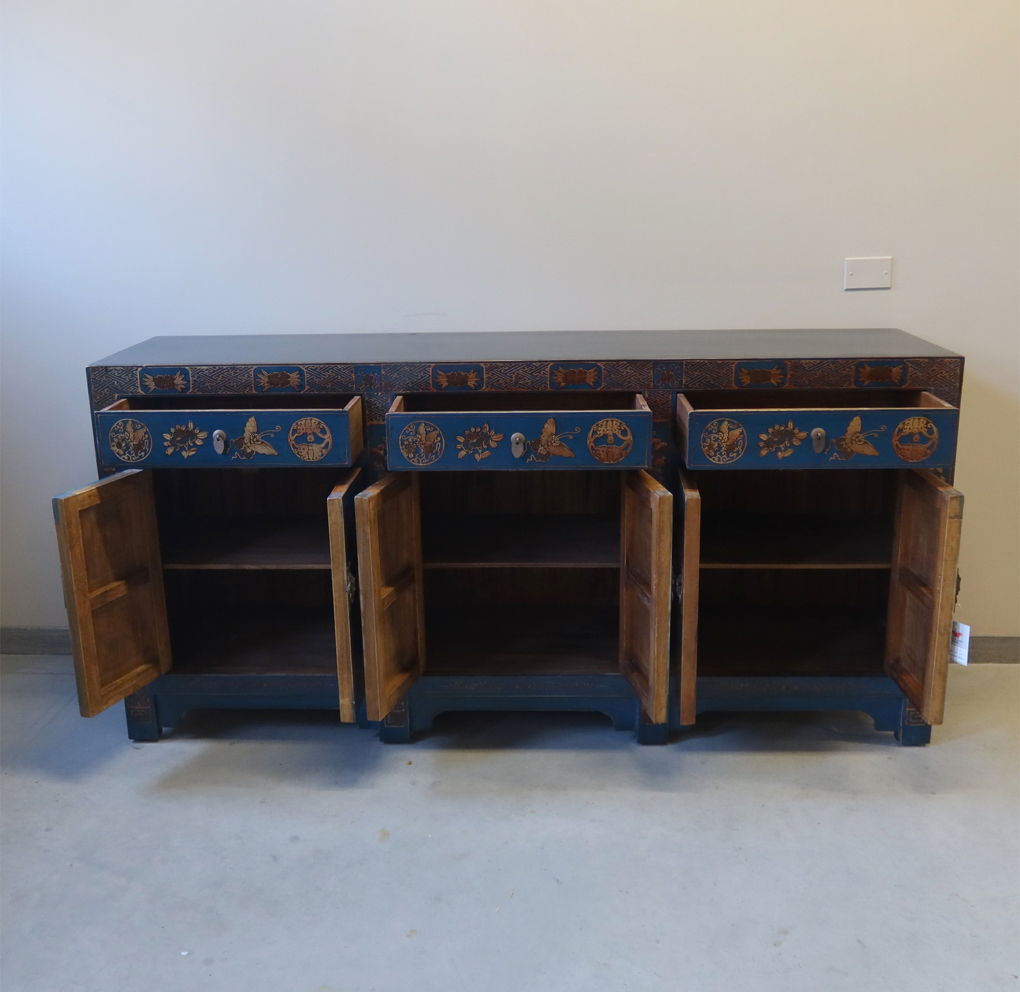 CREDENZA CINESE DI SHANXI TRIPLO VANO