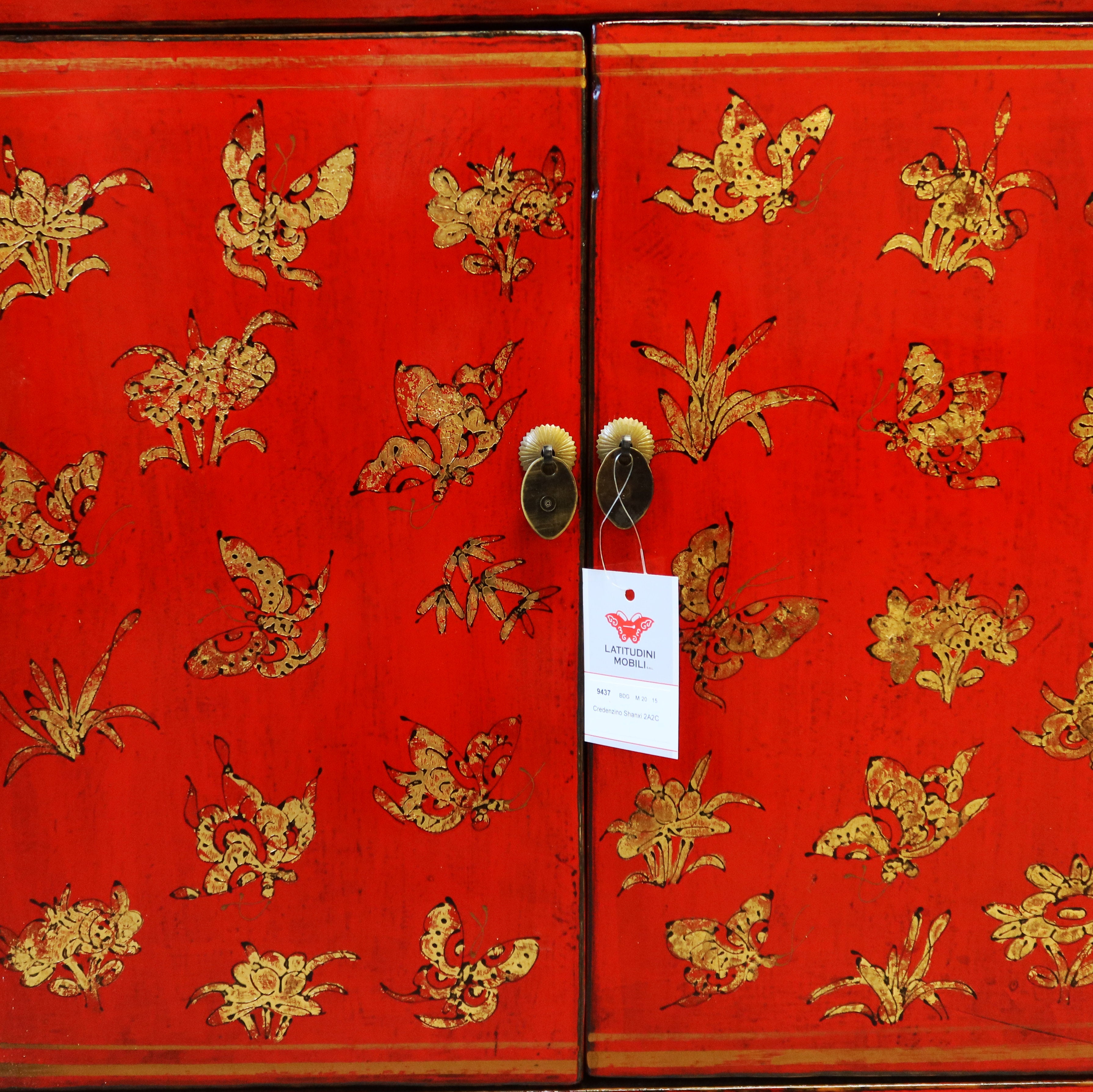 CREDENZINA SHANXI ROSSA DECORATA