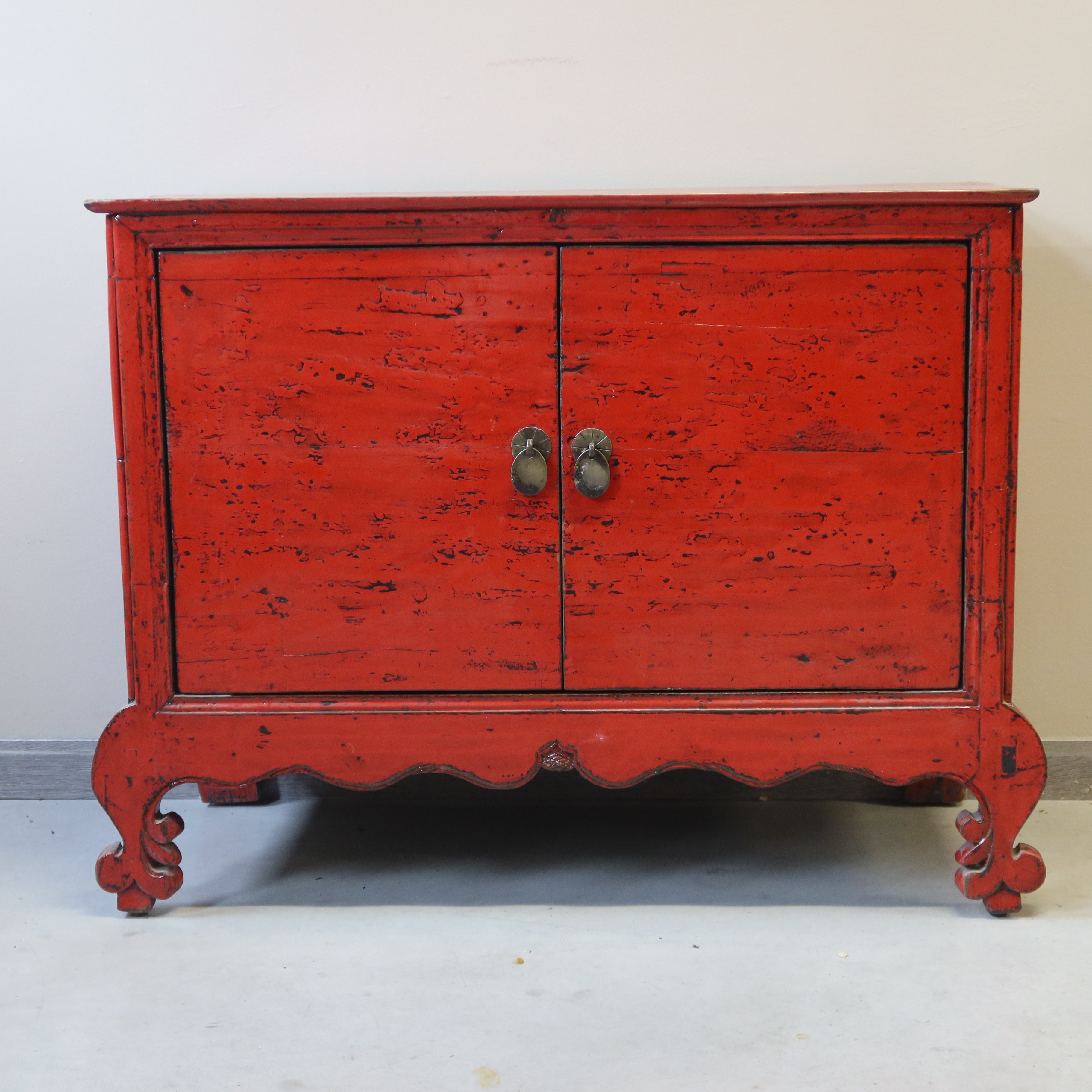 CREDENZINO CINESE LACCA ROSSA 2A