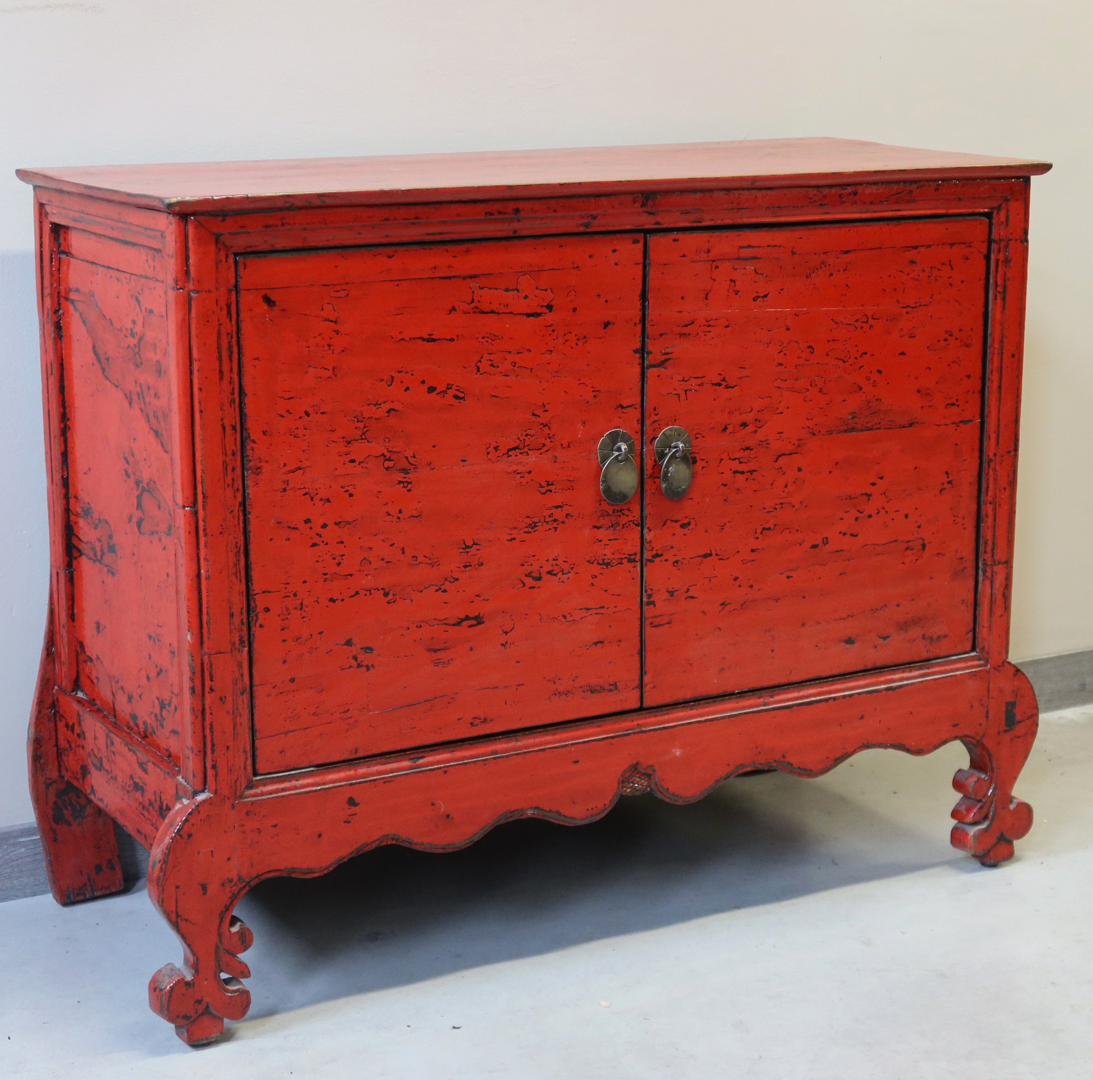 CREDENZINO CINESE LACCA ROSSA 2A