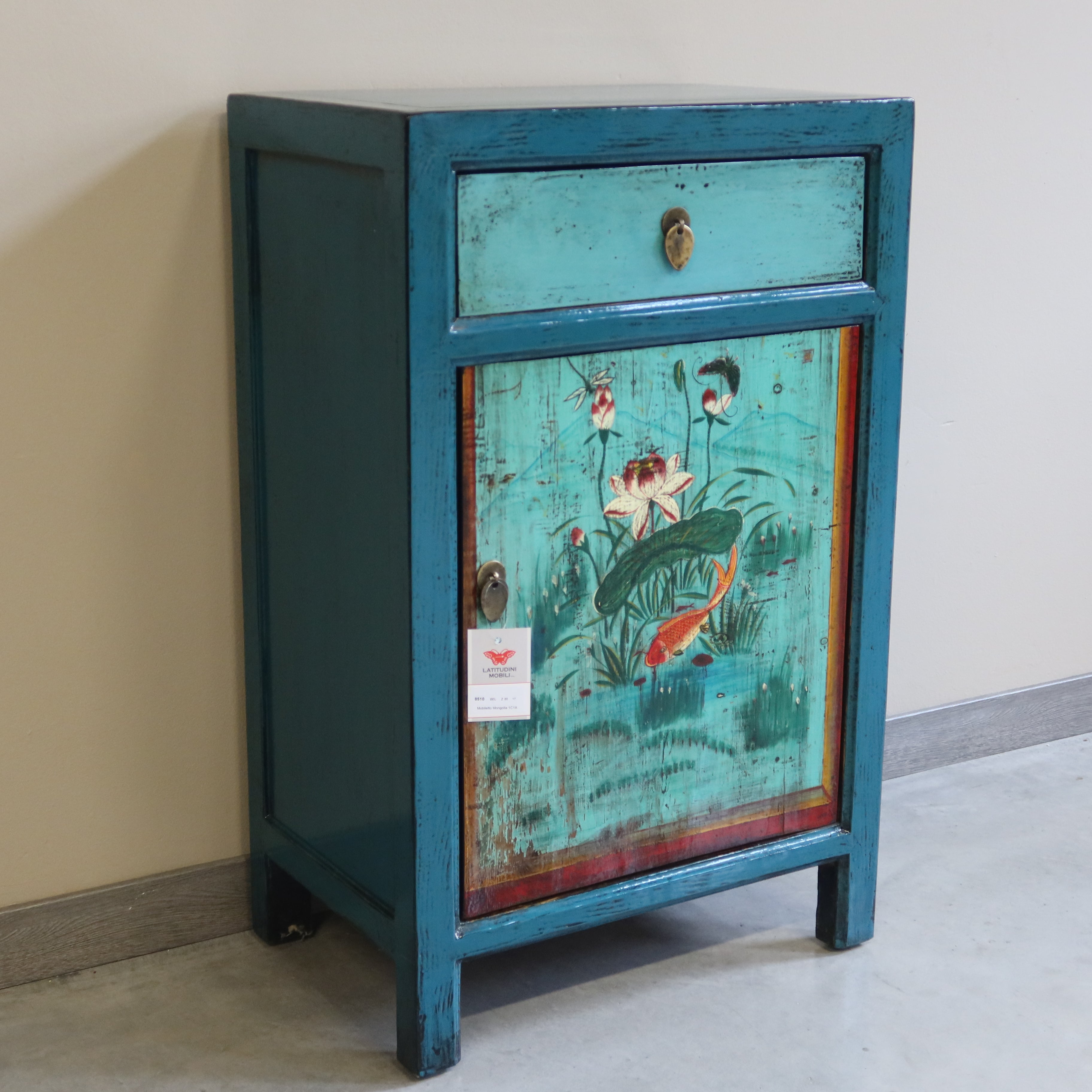 CREDENZINO MONGOLIA DECORATO