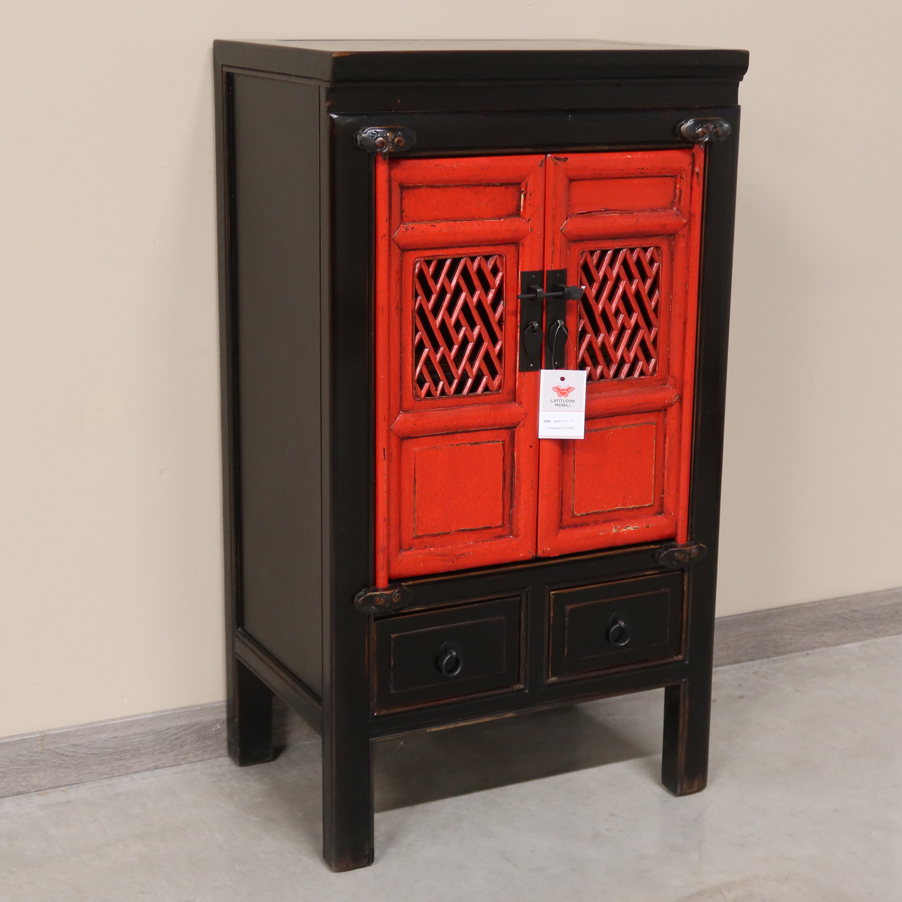 CREDENZINO ALTO DEL FUJIAN LACCA BICOLORE