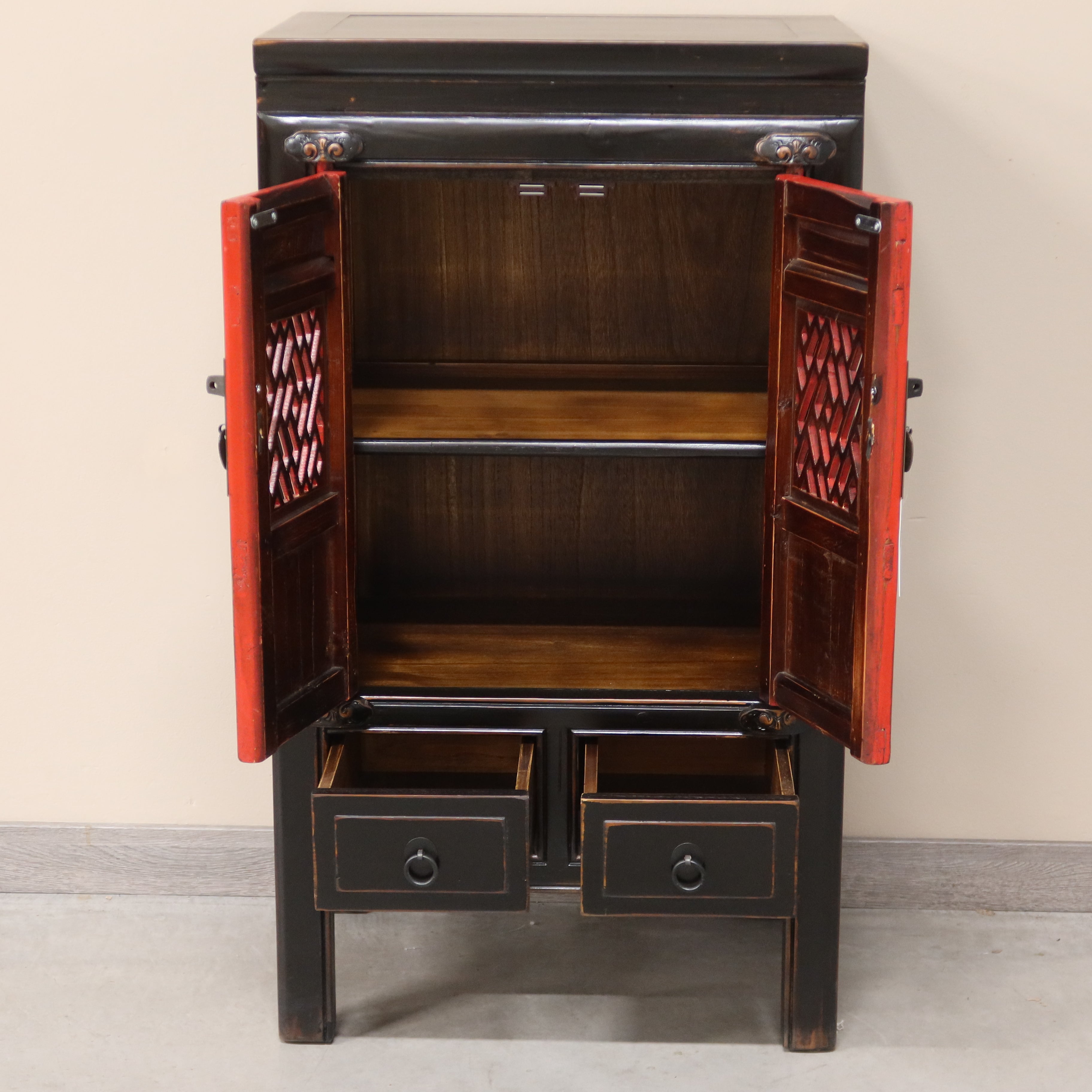 CREDENZINO ALTO DEL FUJIAN LACCA BICOLORE