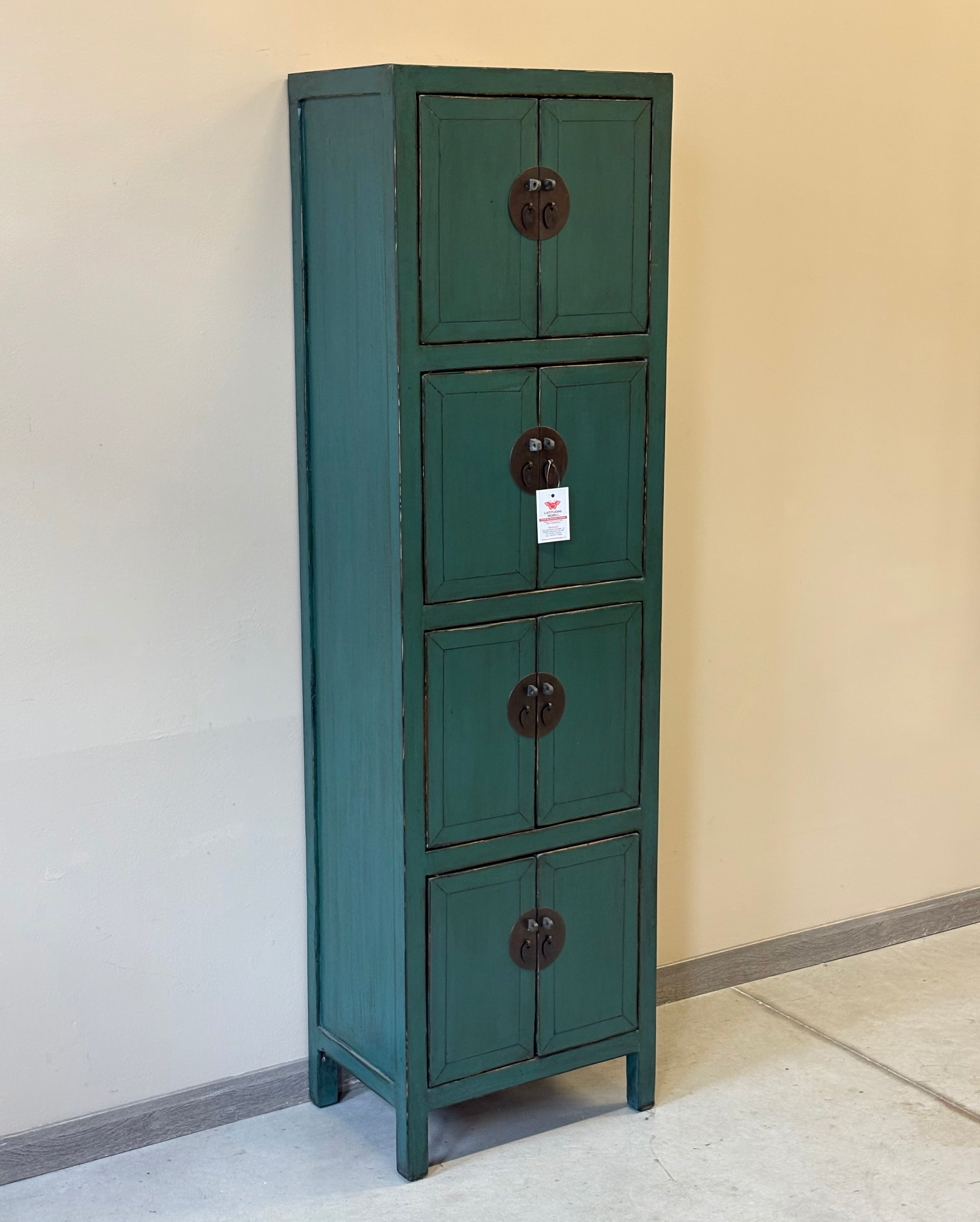 ARMADIETTO CINESE LACCATO STRETTO A COLONNA