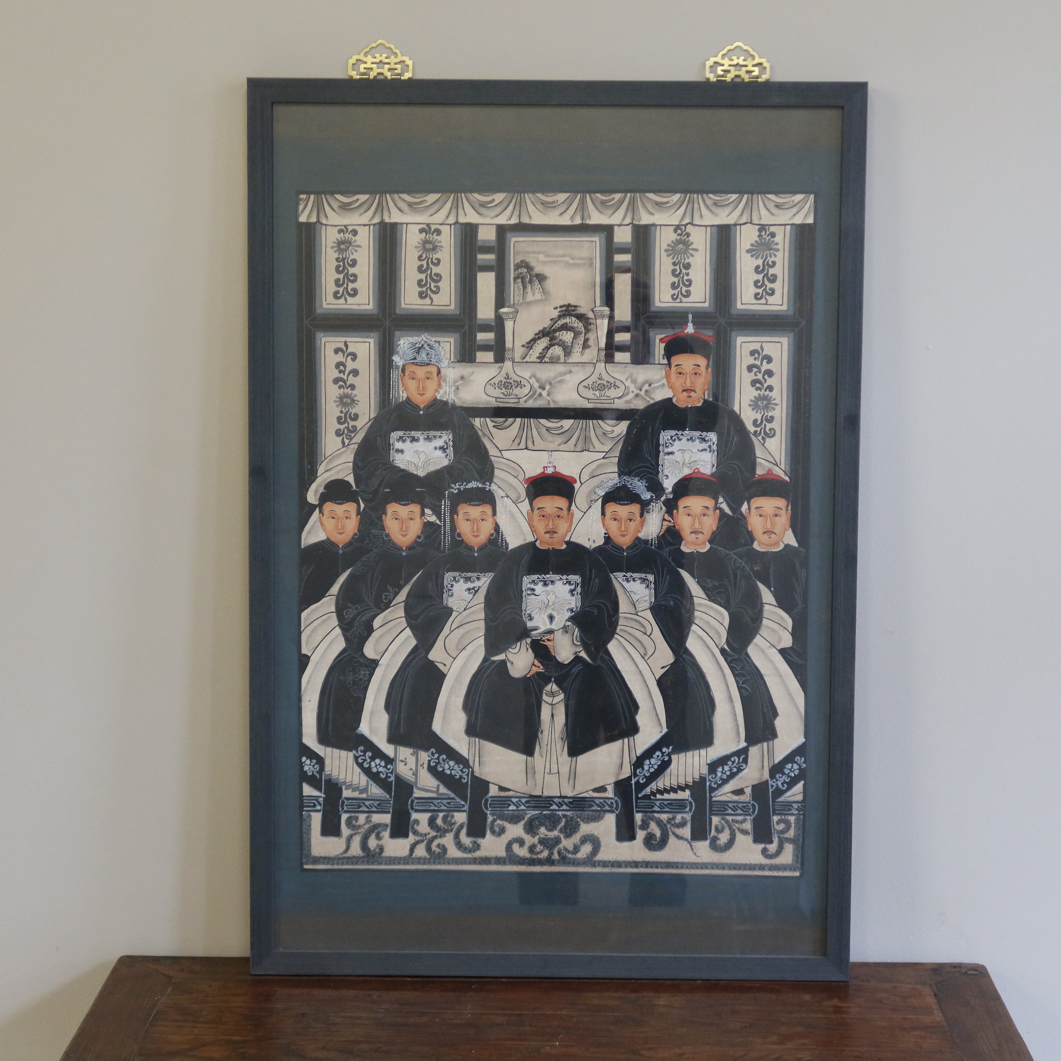 DIPINTO SU TELA "FAMIGLIA IMPERIALE CINESE"