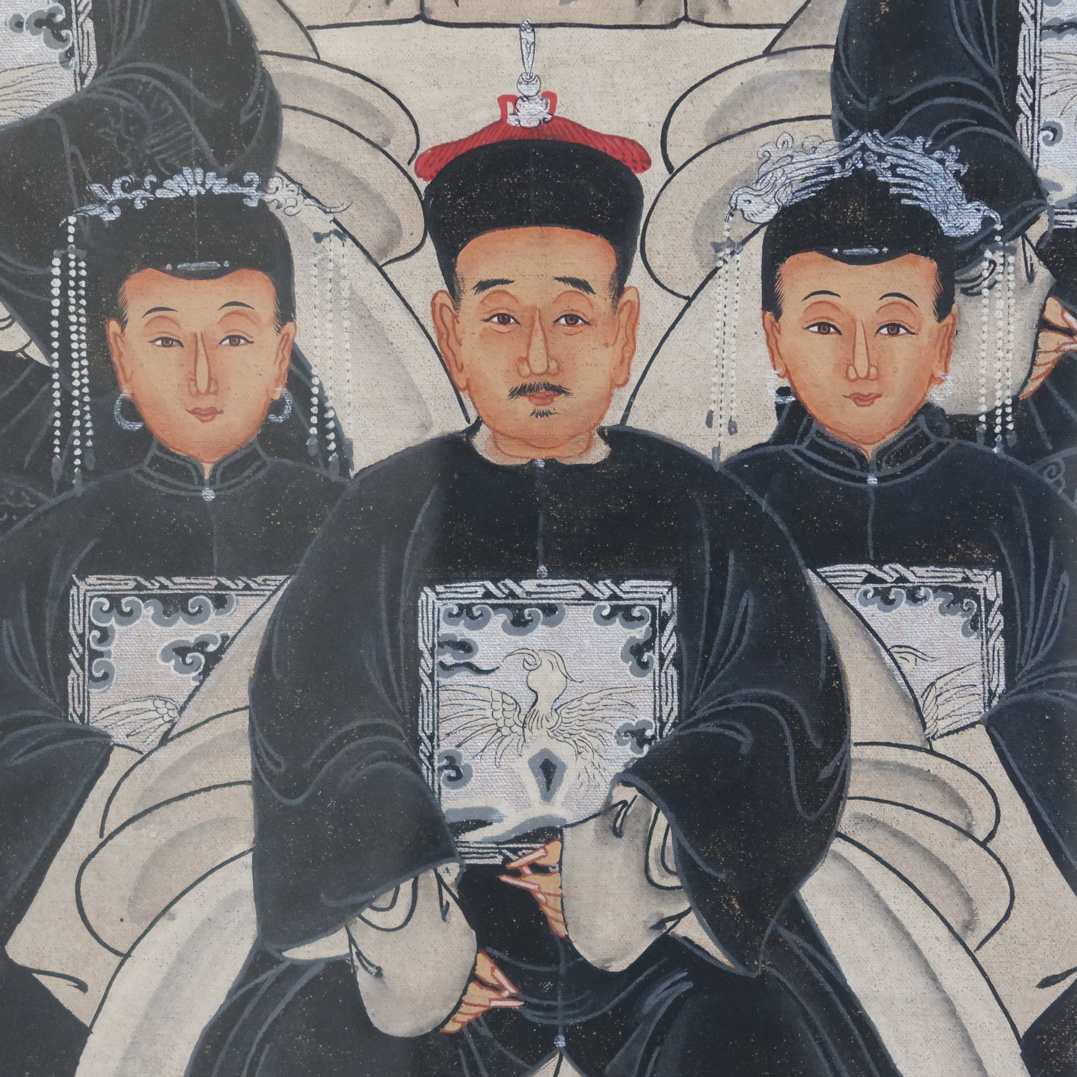 DIPINTO SU TELA "FAMIGLIA IMPERIALE CINESE"