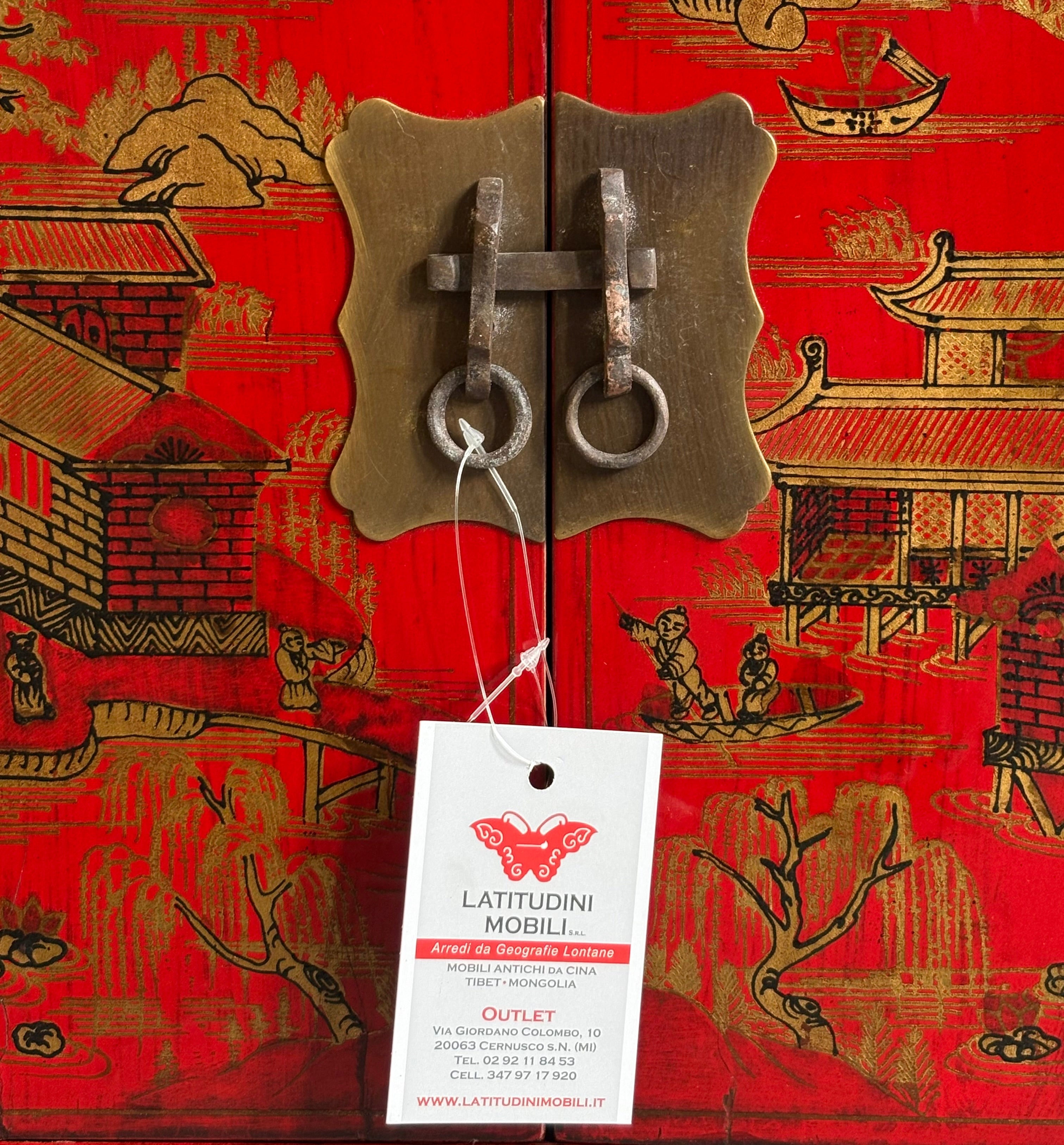COMODINO CINESE DELLO SHANXI DECORATO