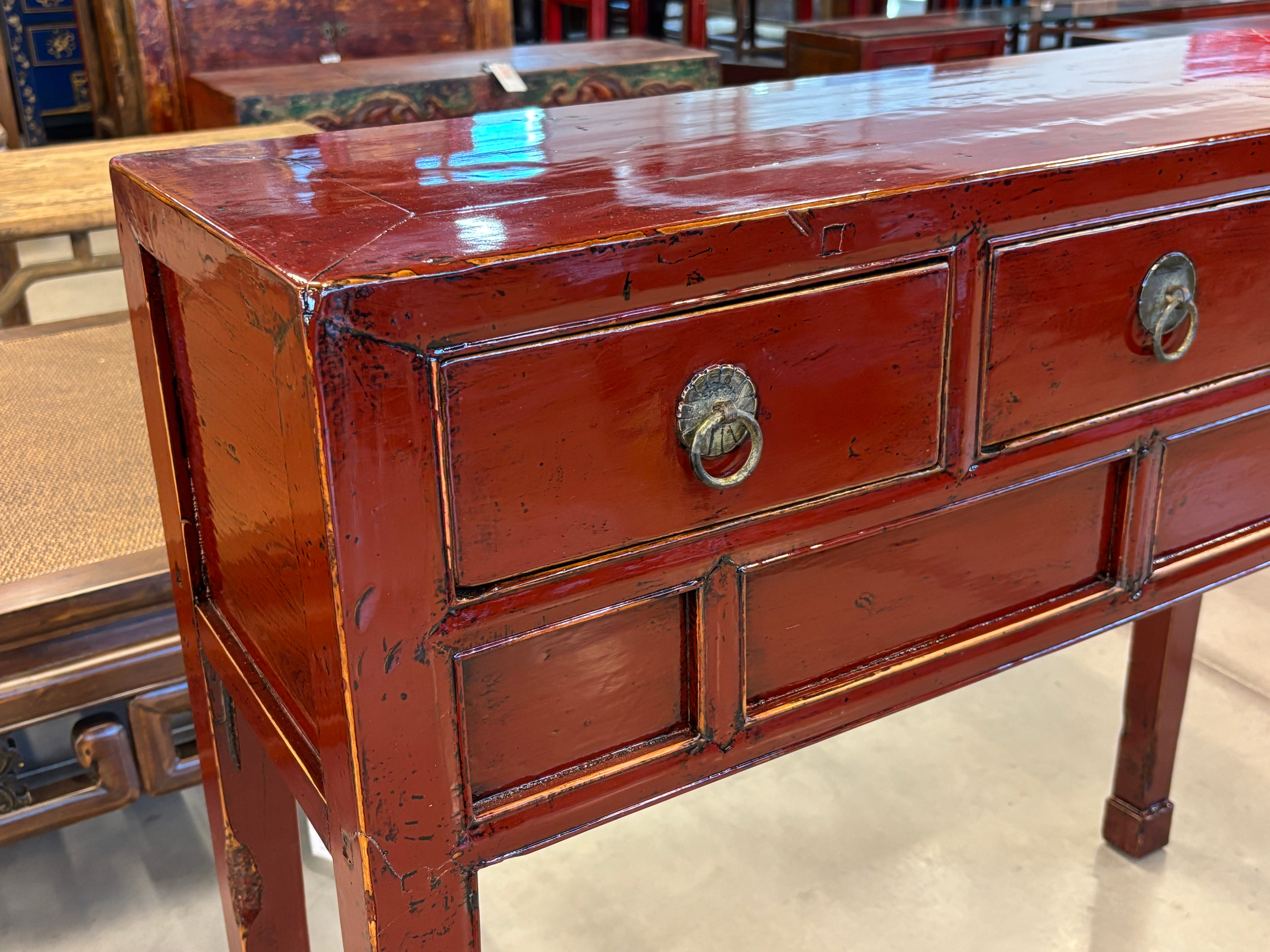 CONSOLLE CINESE LACCA ROSSA