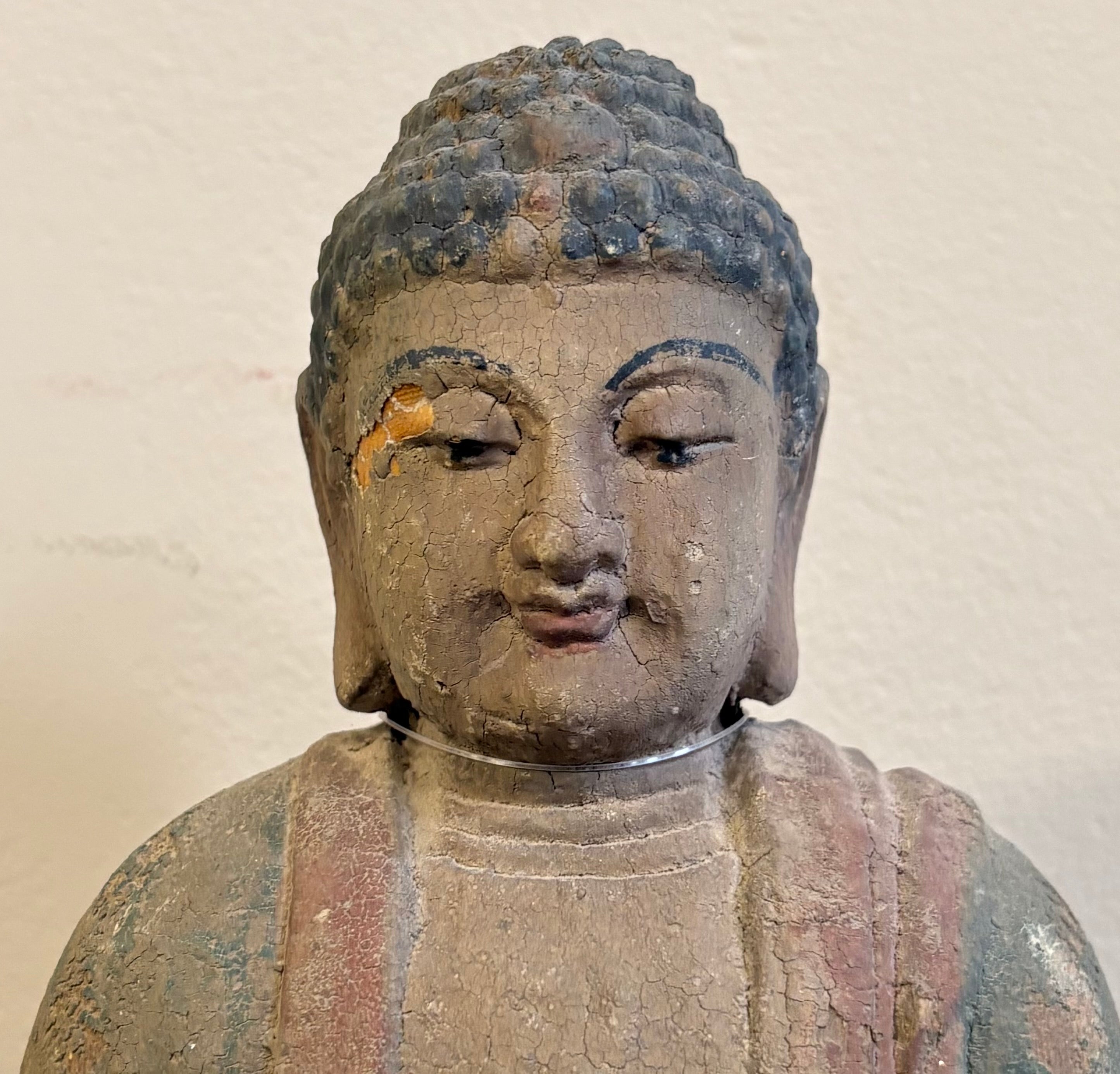 STATUETTA LIGNEA DEL BUDDHA