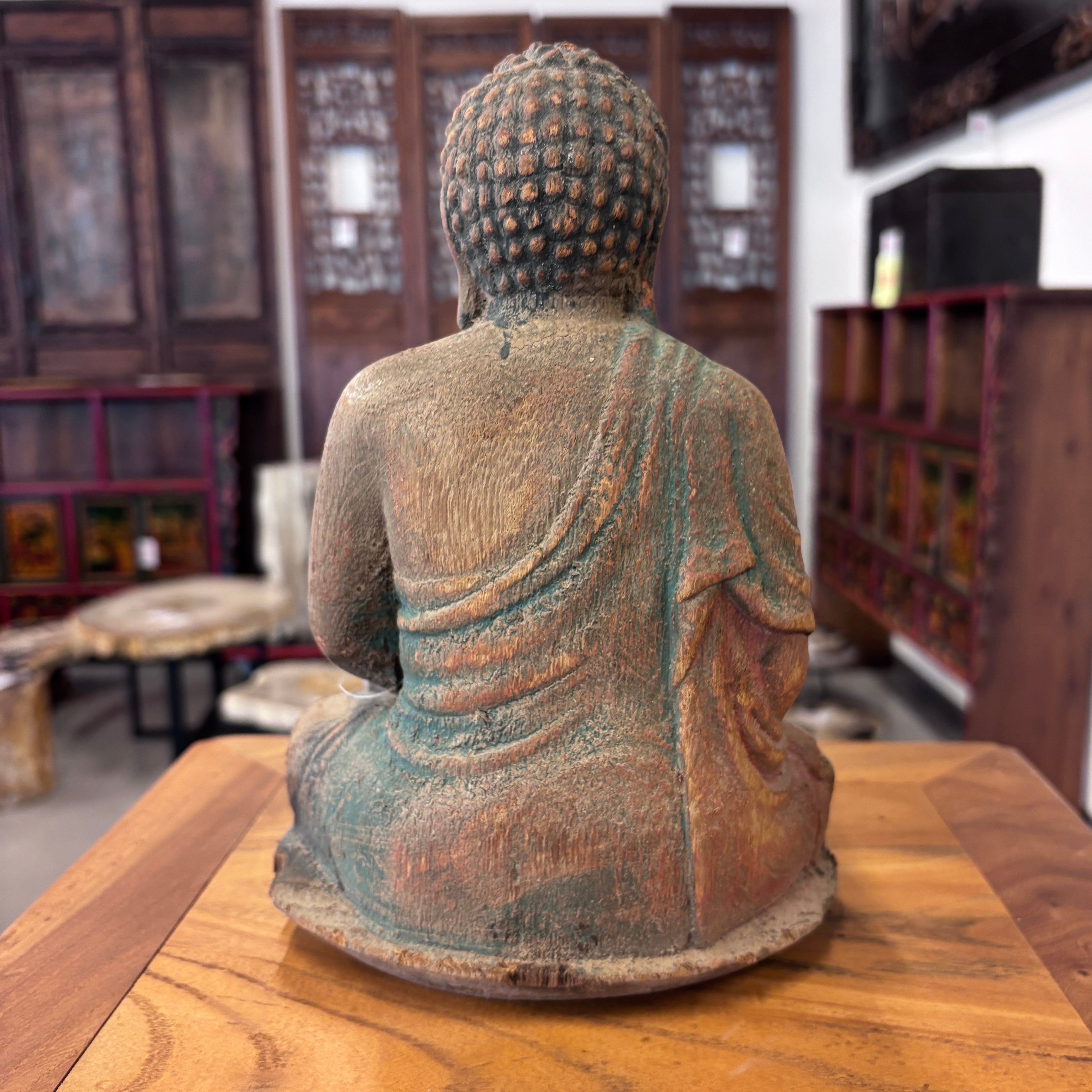 STATUETTA LIGNEA BUDDHISTA