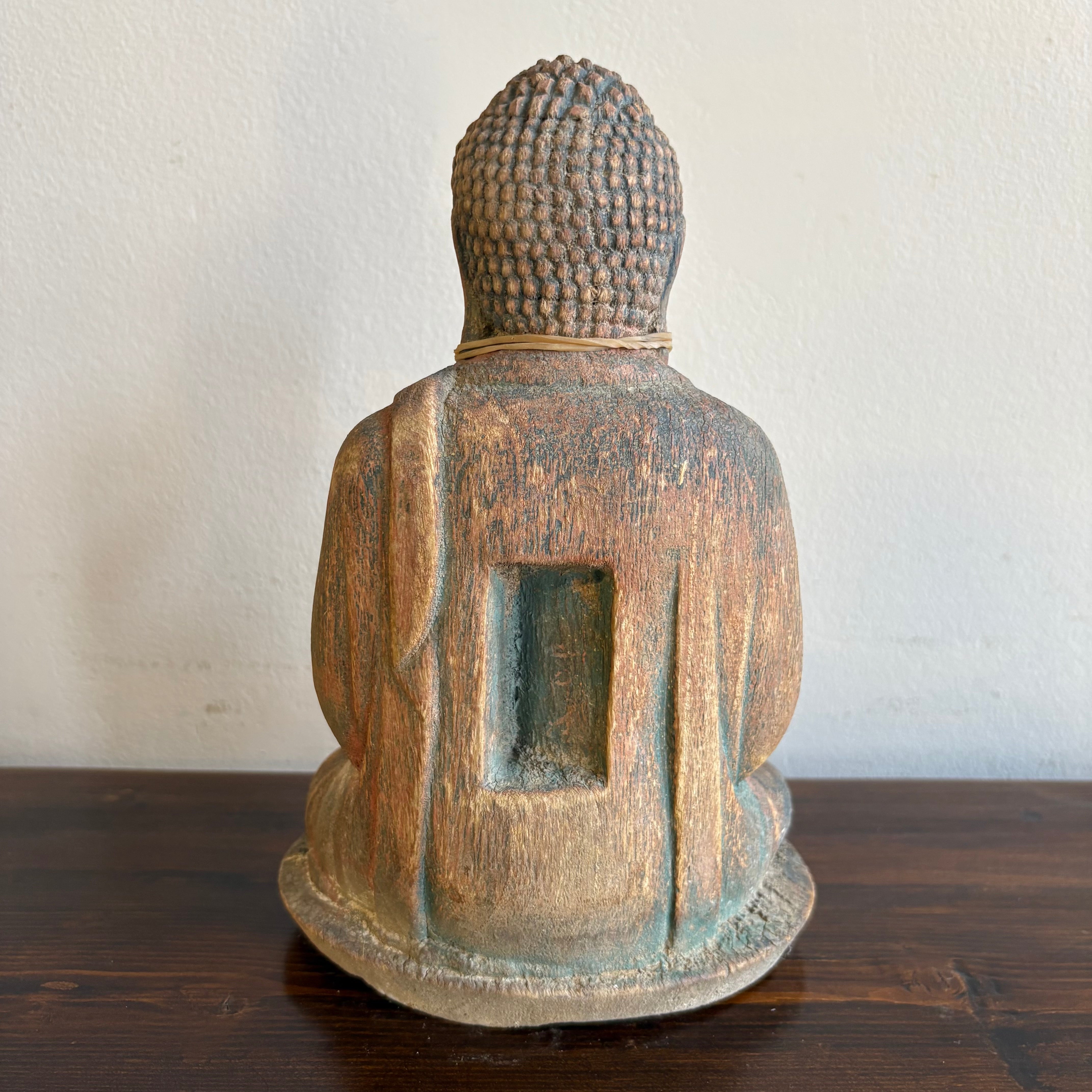 STATUETTA LIGNEA CINESE BUDDHA