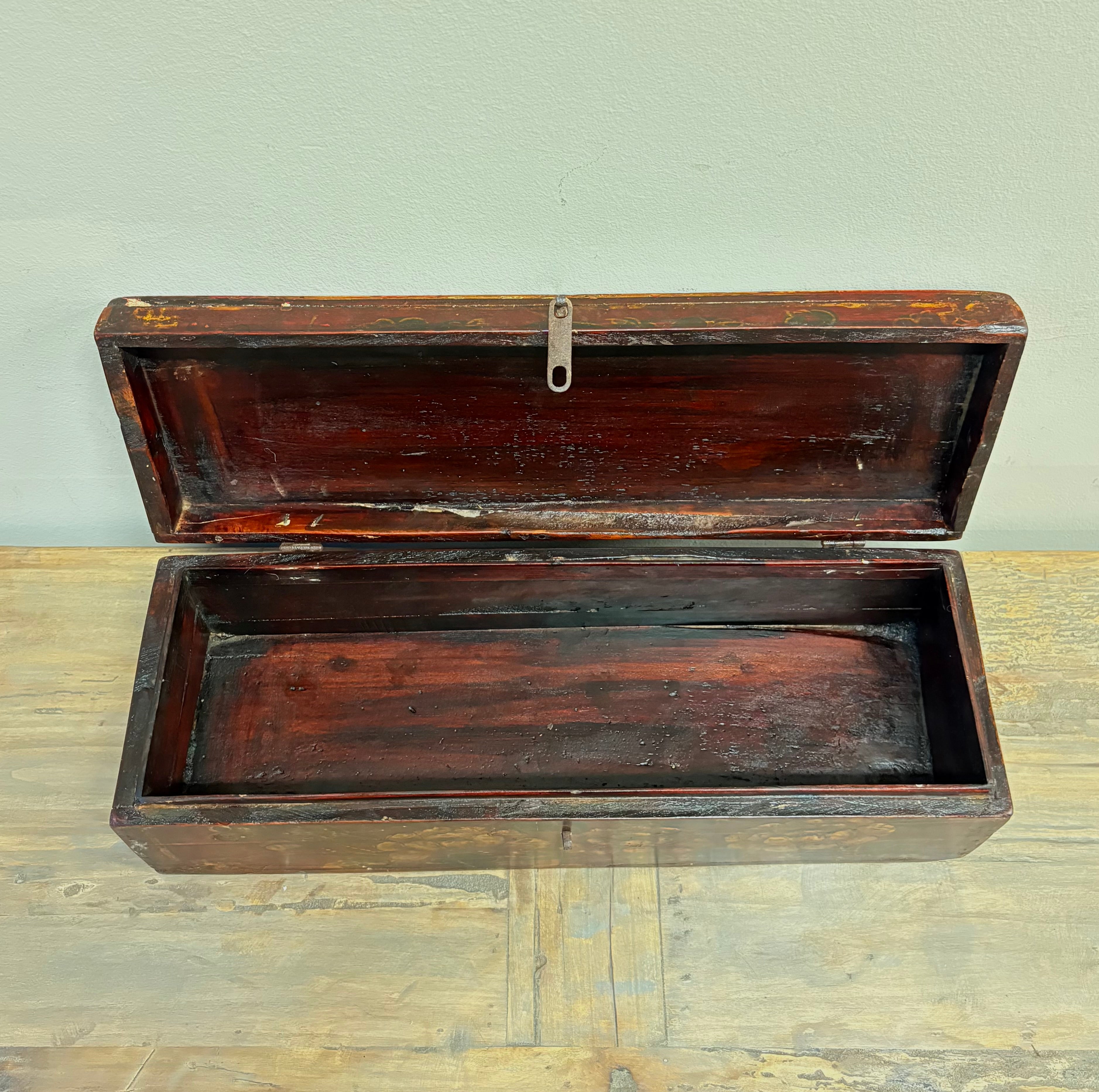 LUNGA SCATOLA MONGOLIA DECORATA