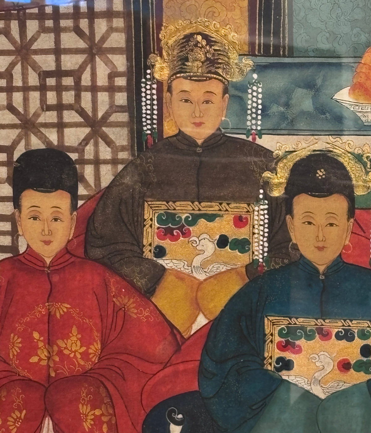 DIPINTO SU TELA "FAMIGLIA IMPERIALE" CINESE