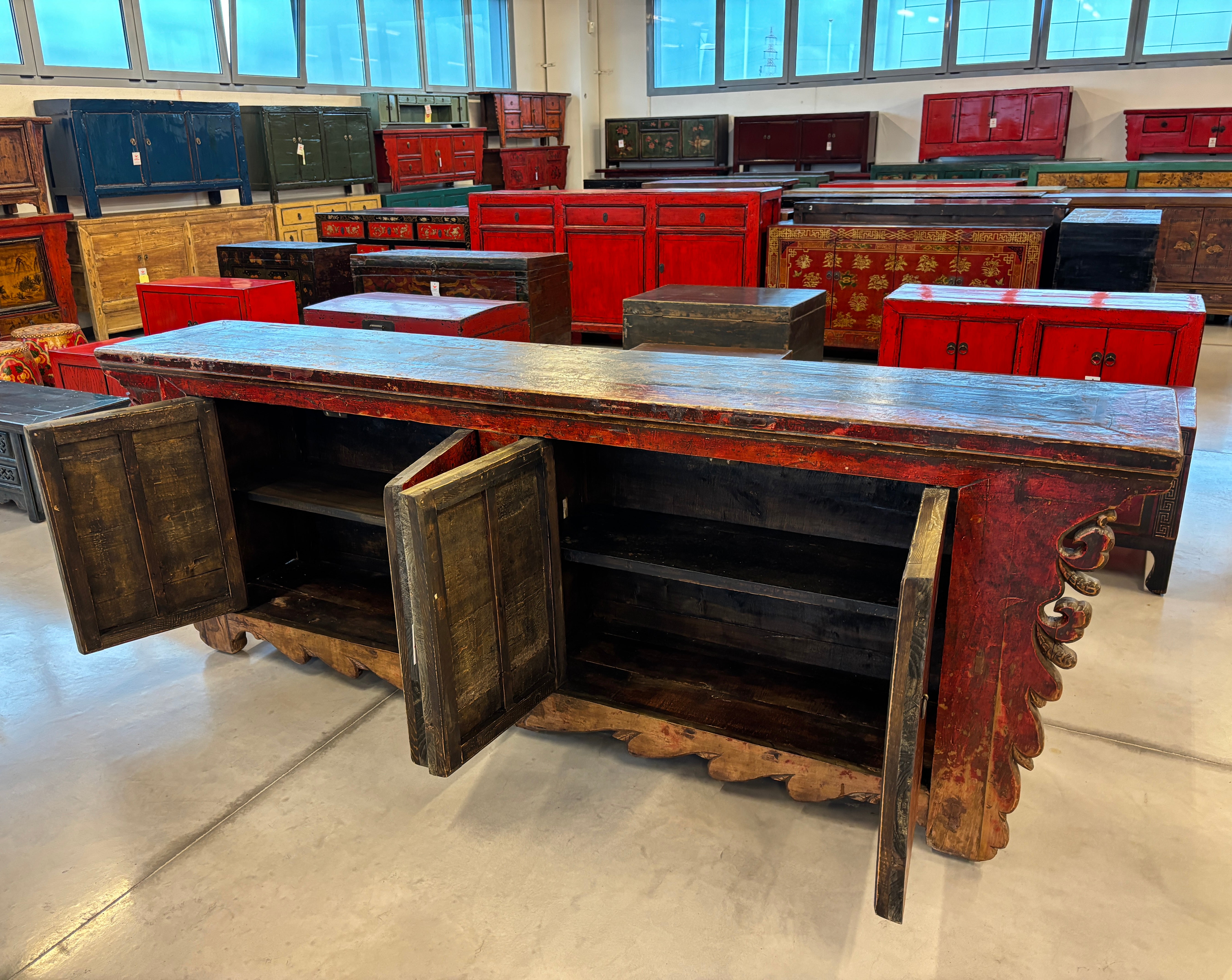 GRANDE CREDENZA ALTARE CINESE DEL GANZU