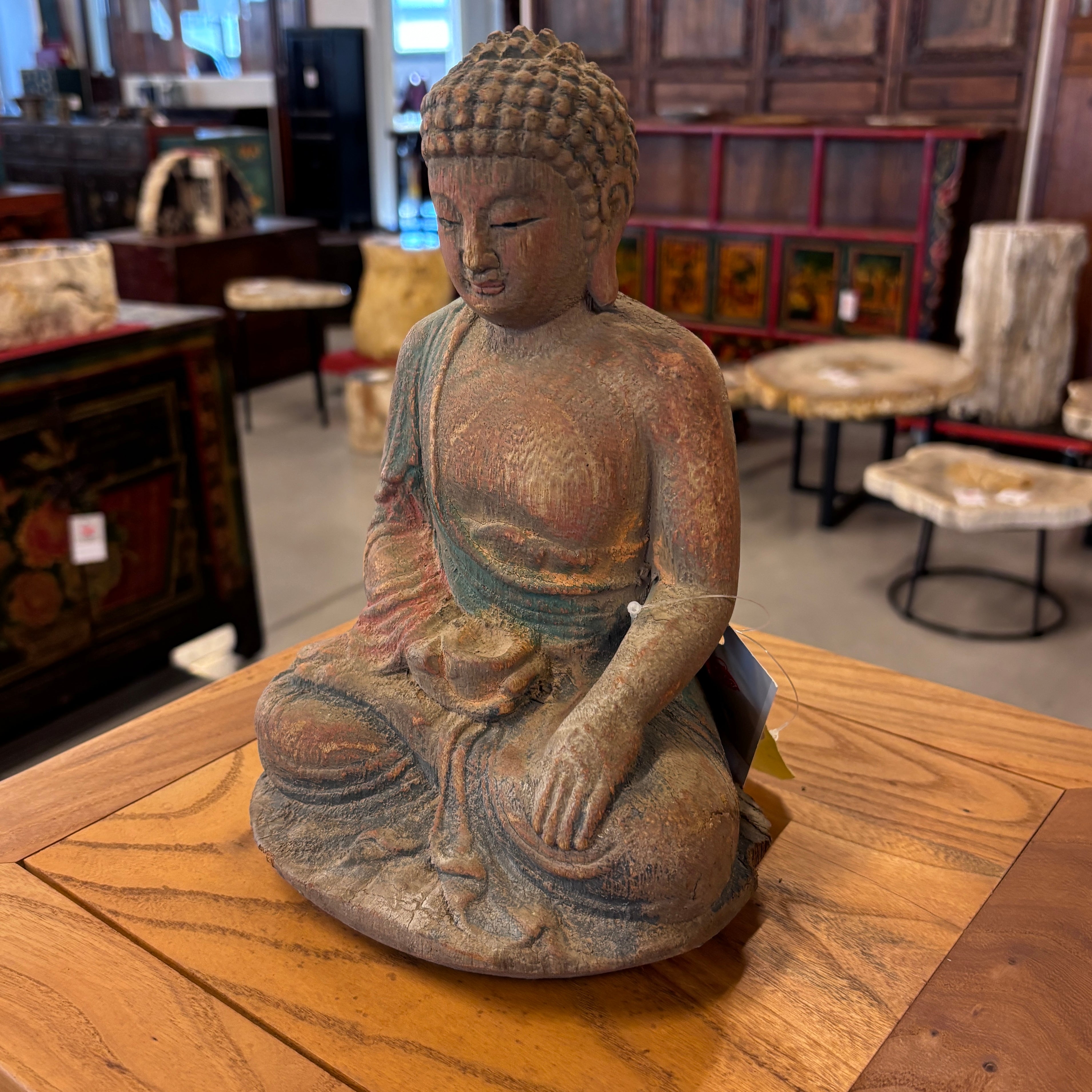 STATUETTA LIGNEA BUDDHISTA