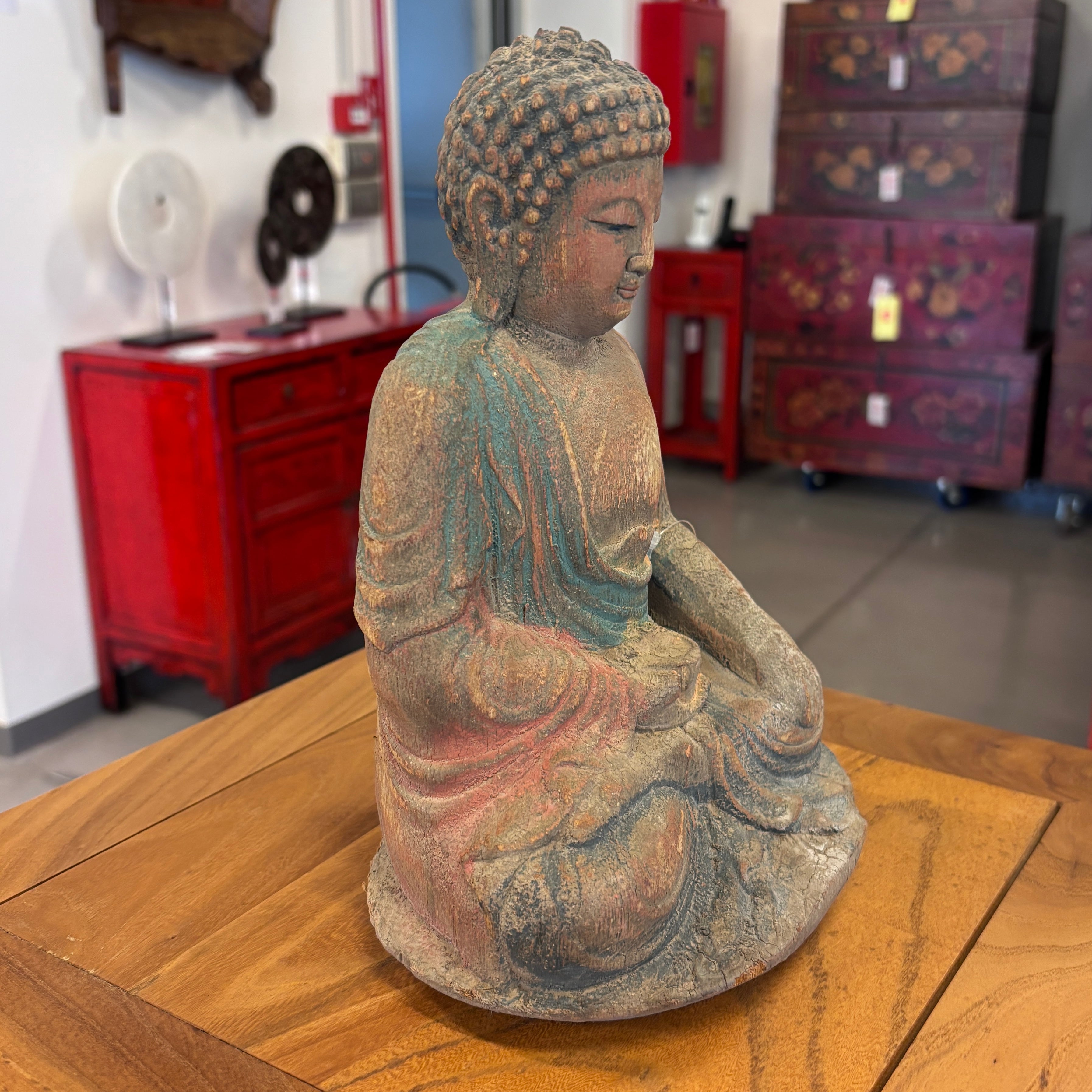 STATUETTA LIGNEA BUDDHISTA