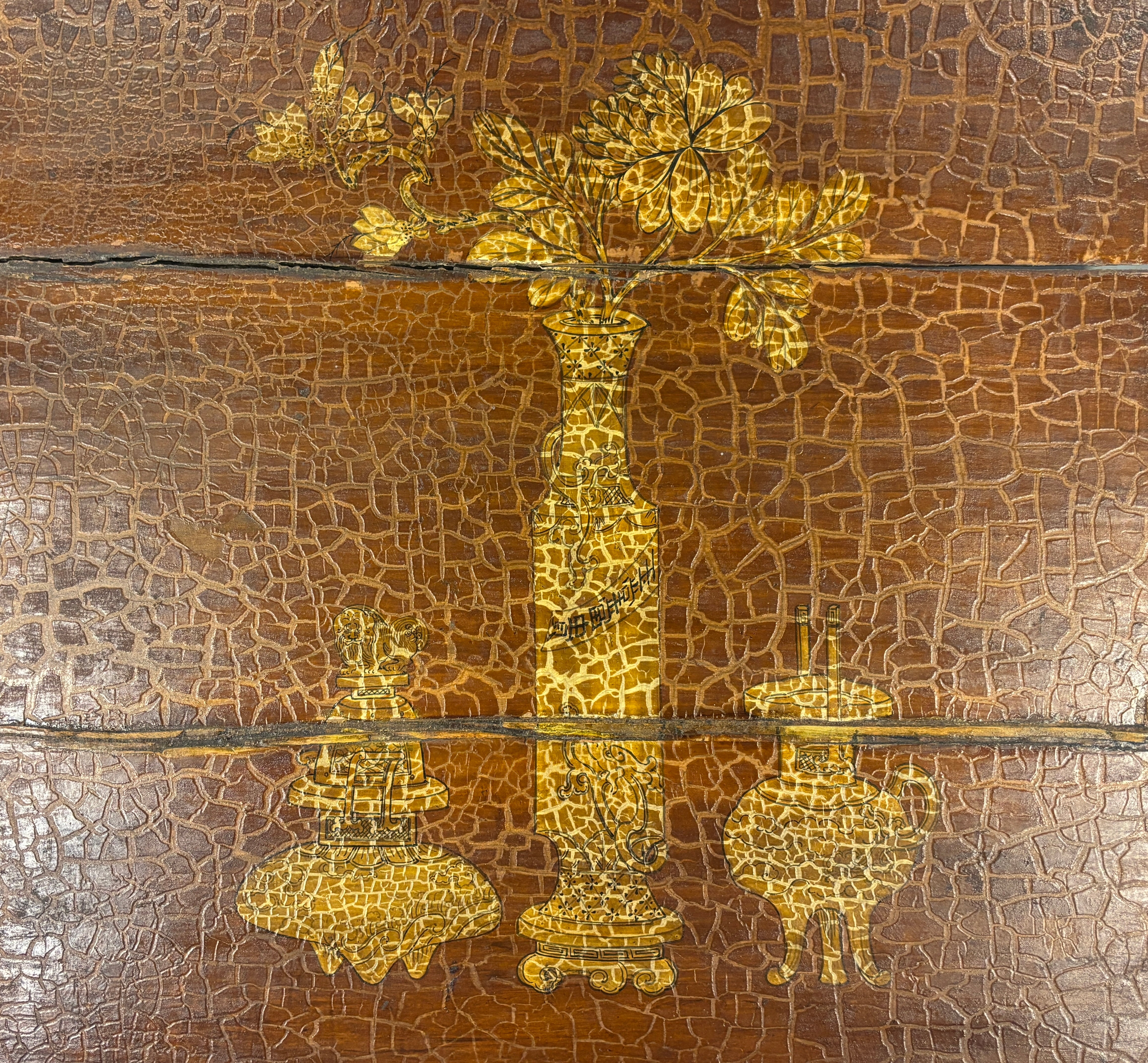 TAVOLINO CINESE DECORO E GAMBE RACCORDATE