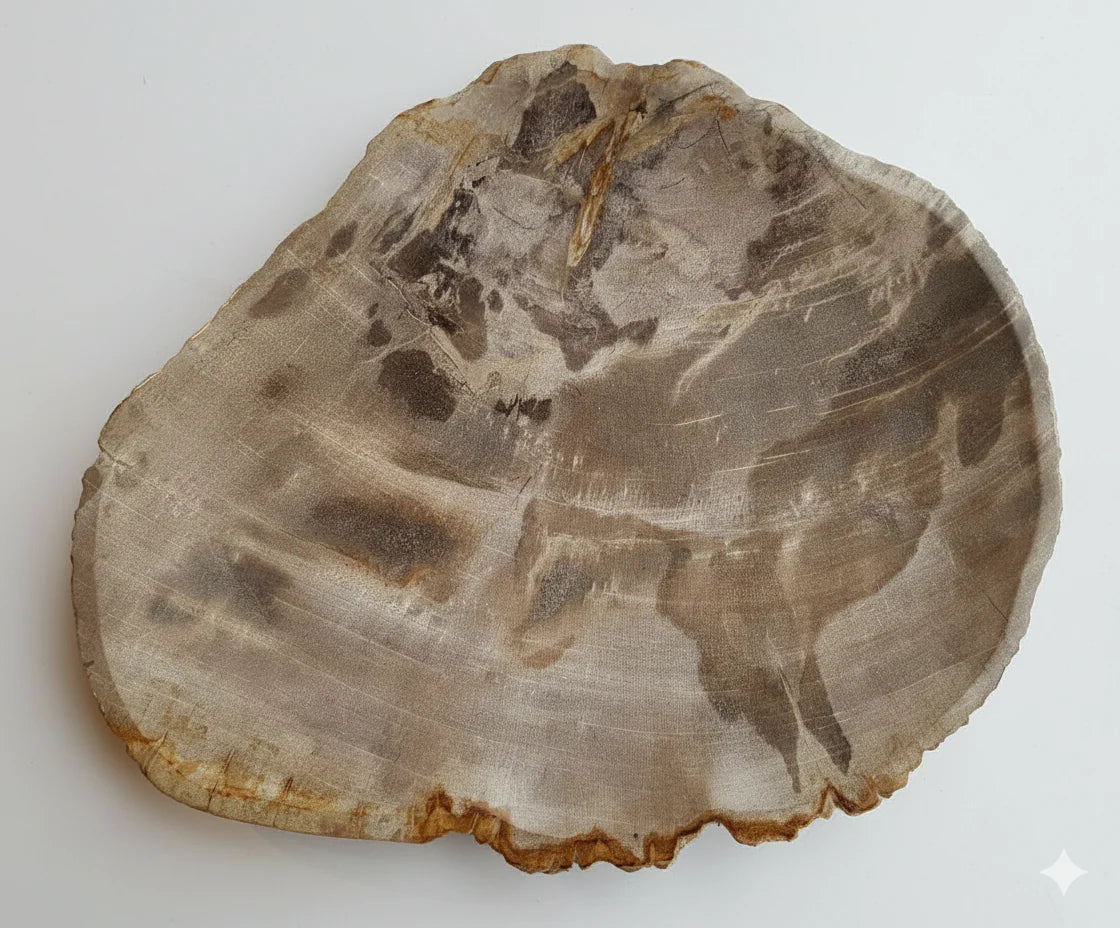 Piatto in legno pietrificato - 32108A