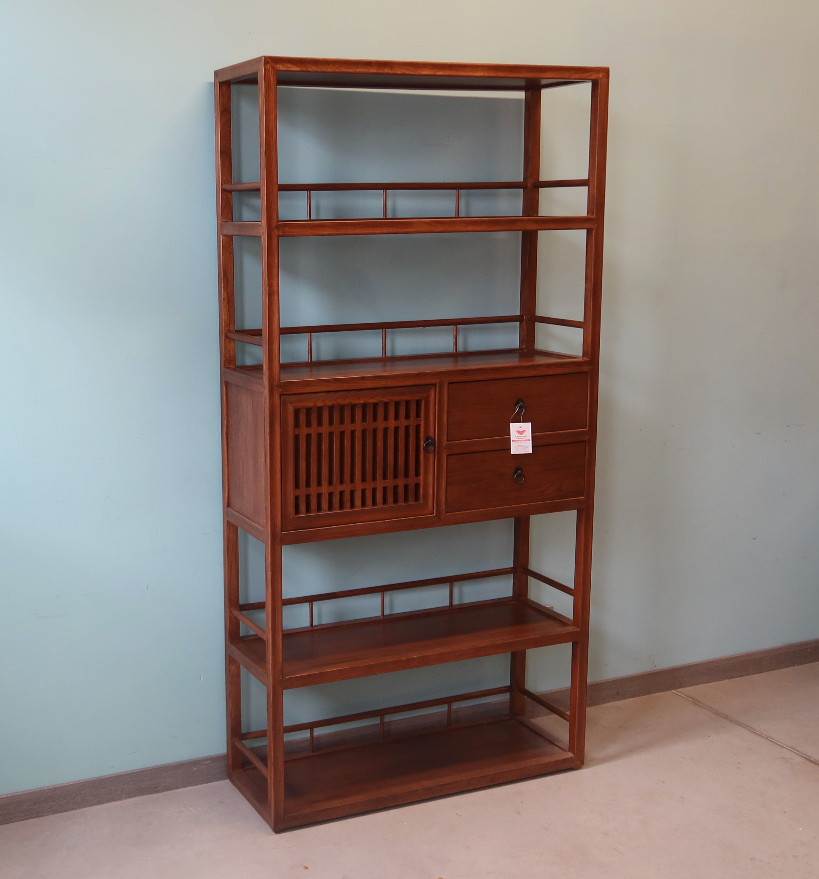 LIBRERIA CINESE OLMO NATURALE
