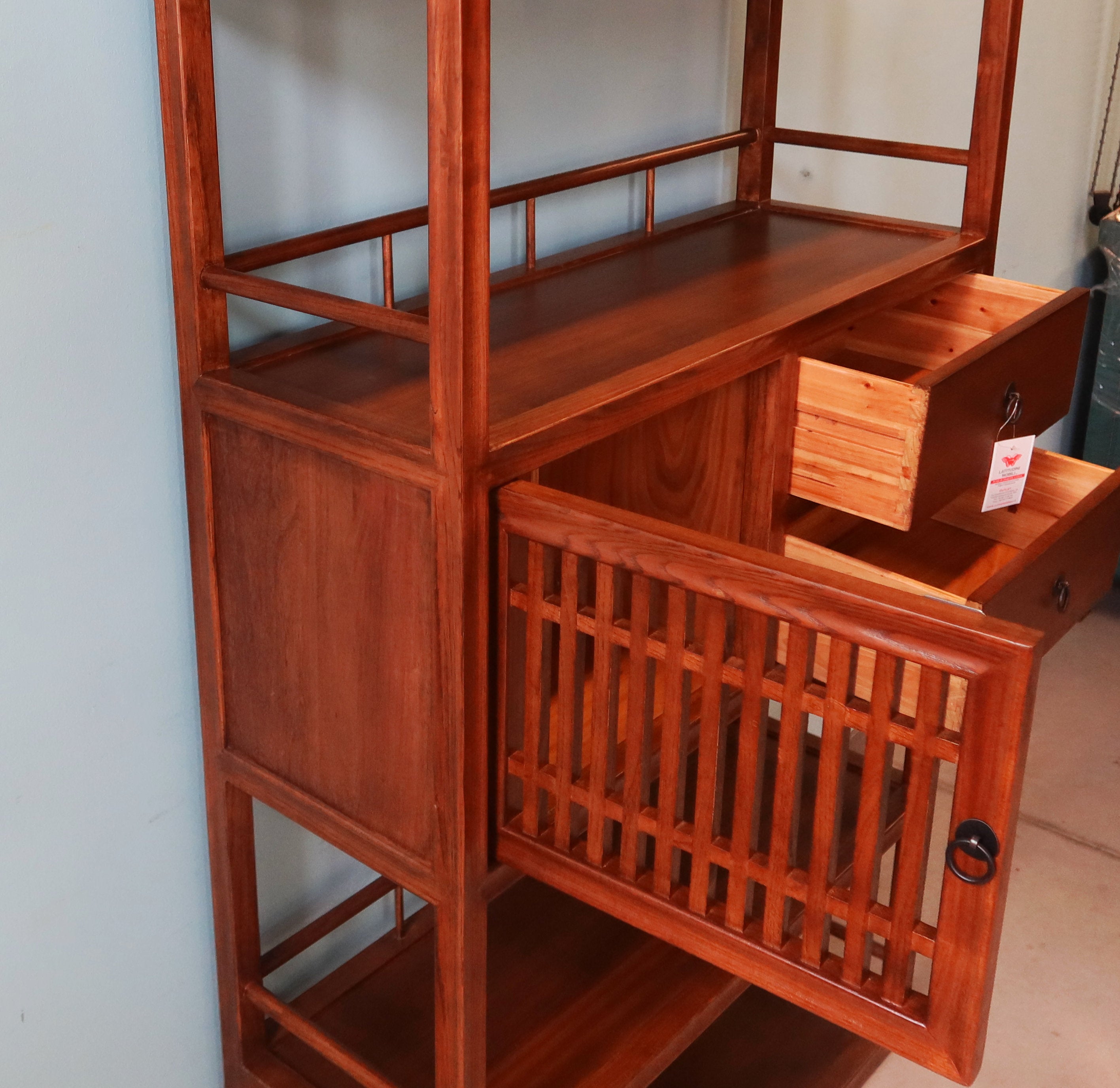 LIBRERIA CINESE OLMO NATURALE