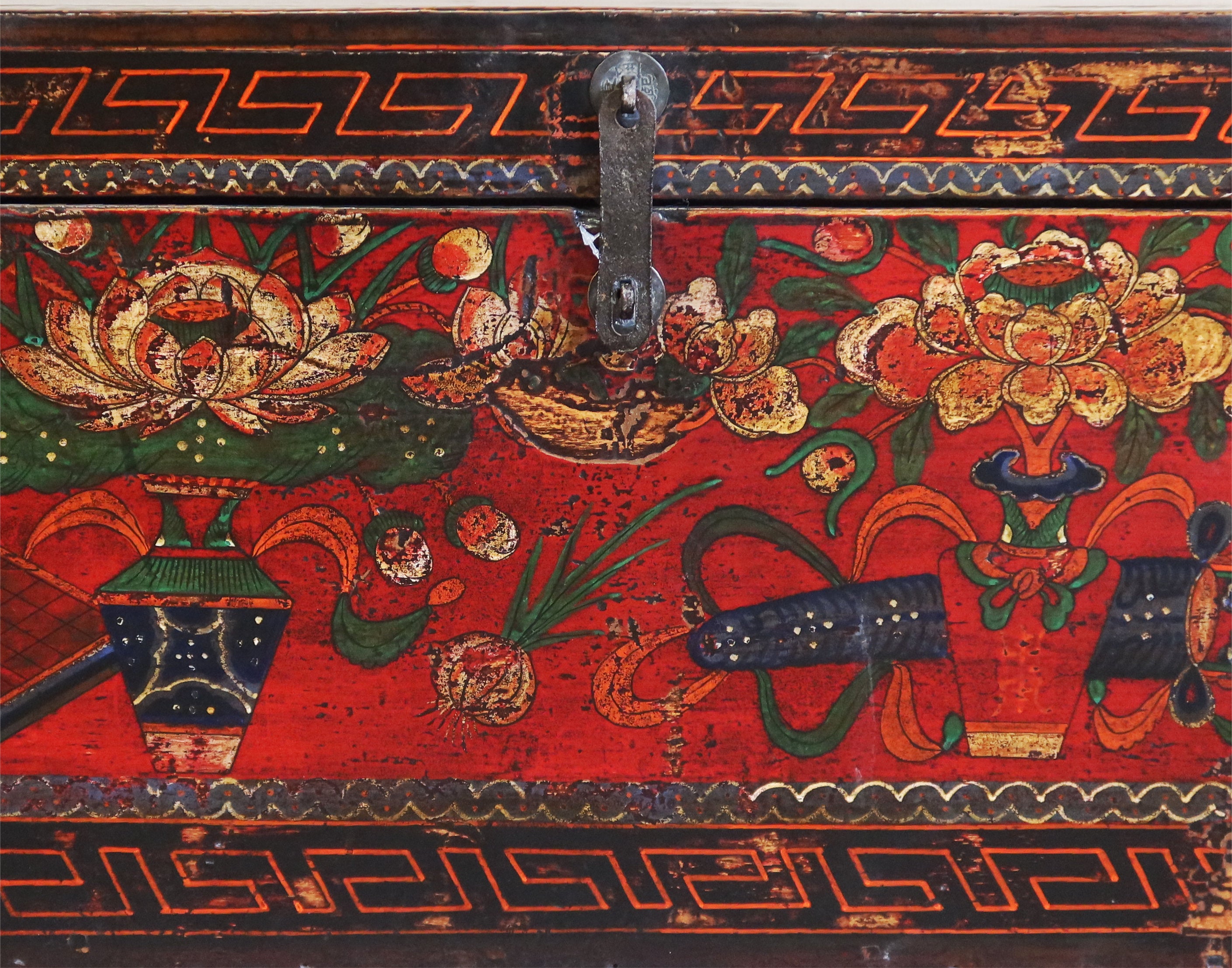 BAULE MONGOLIA DECORO FLOREALE