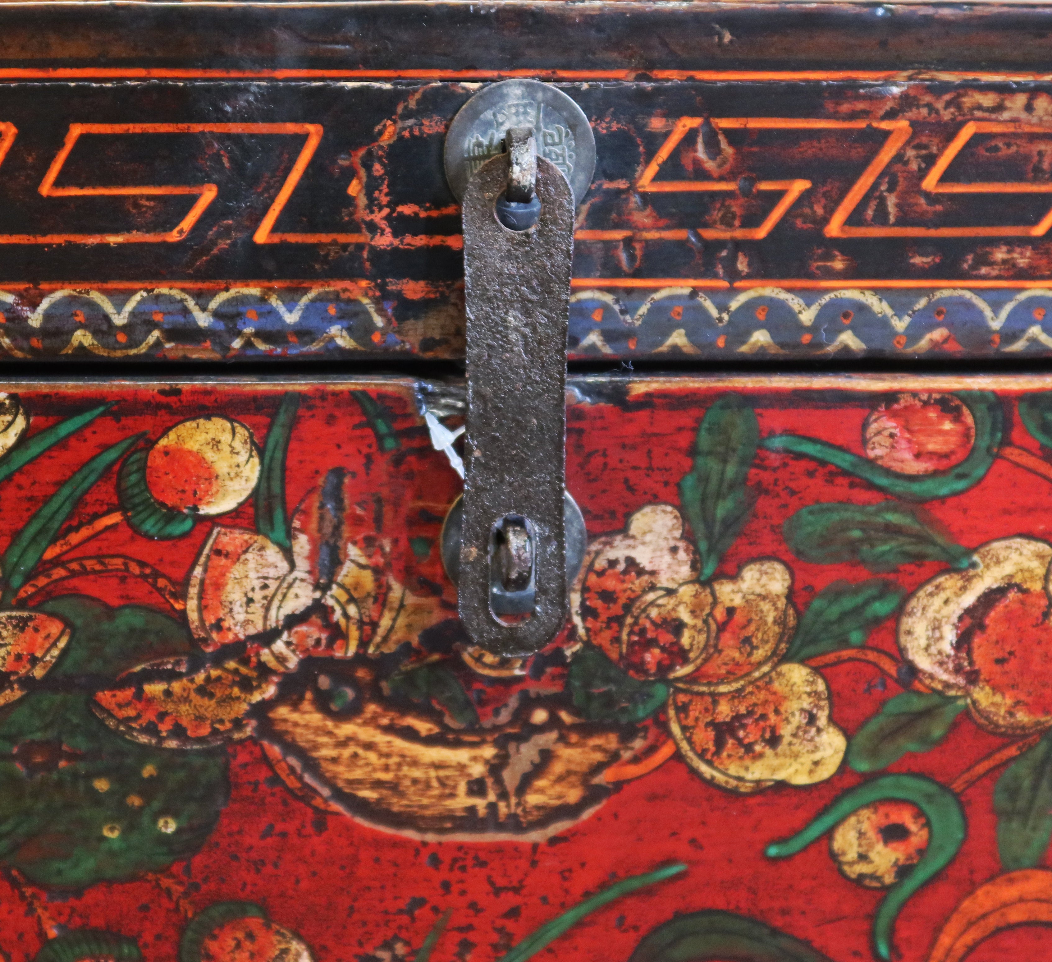 BAULE MONGOLIA DECORO FLOREALE